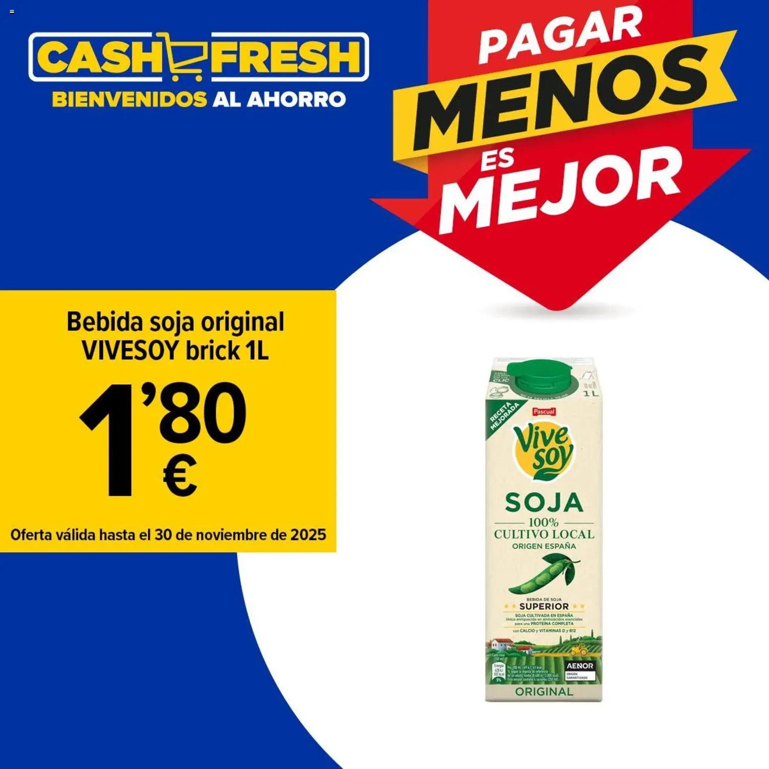 Cash Fresh folleto │ válido desde el 24.11.2025 | Página: 1 | Productos: Bebida de soja