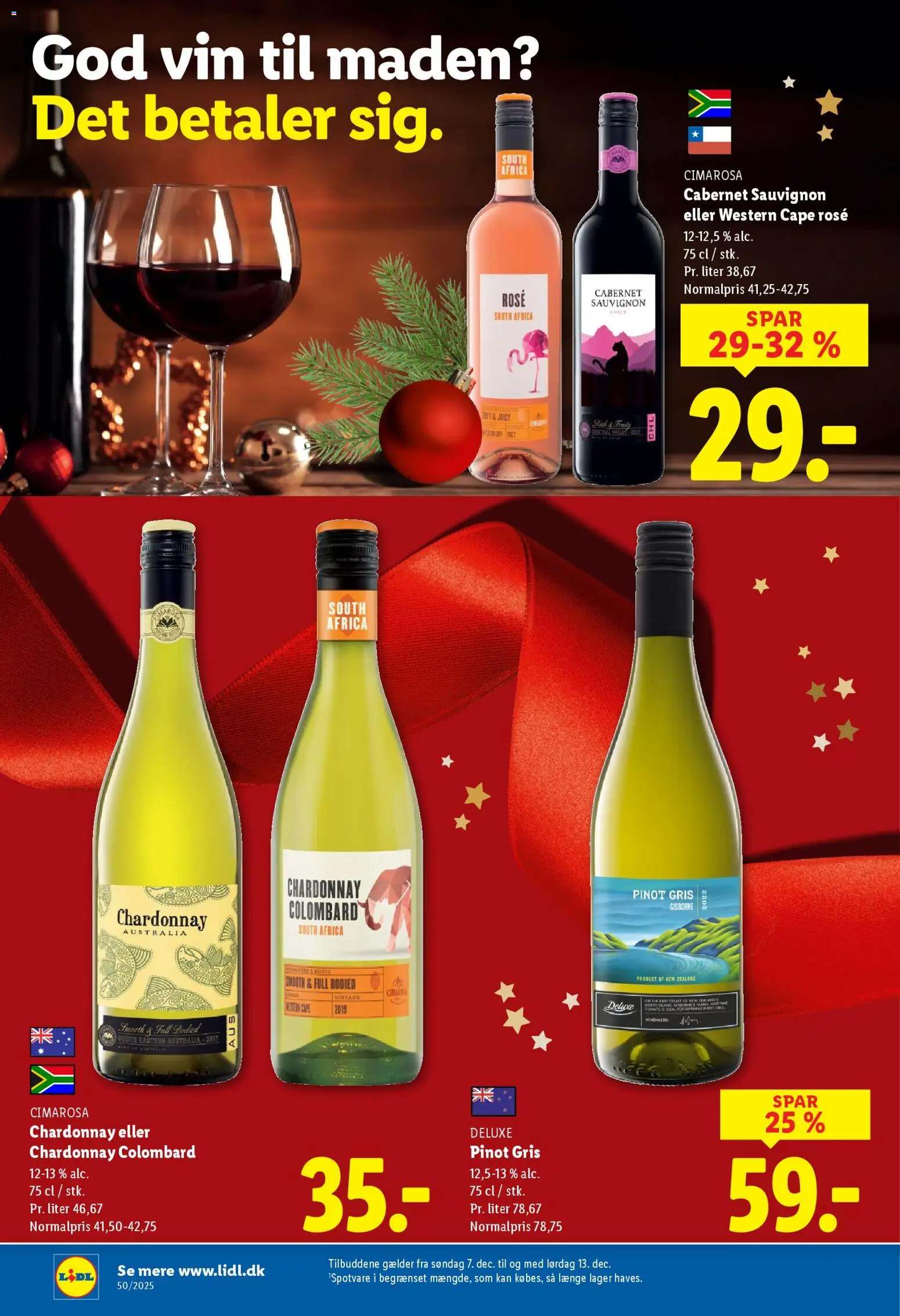 Lidl tilbudsavis – gyldig fra 07.12.2025 | Side: 13 | Produkter: Vin, Søm