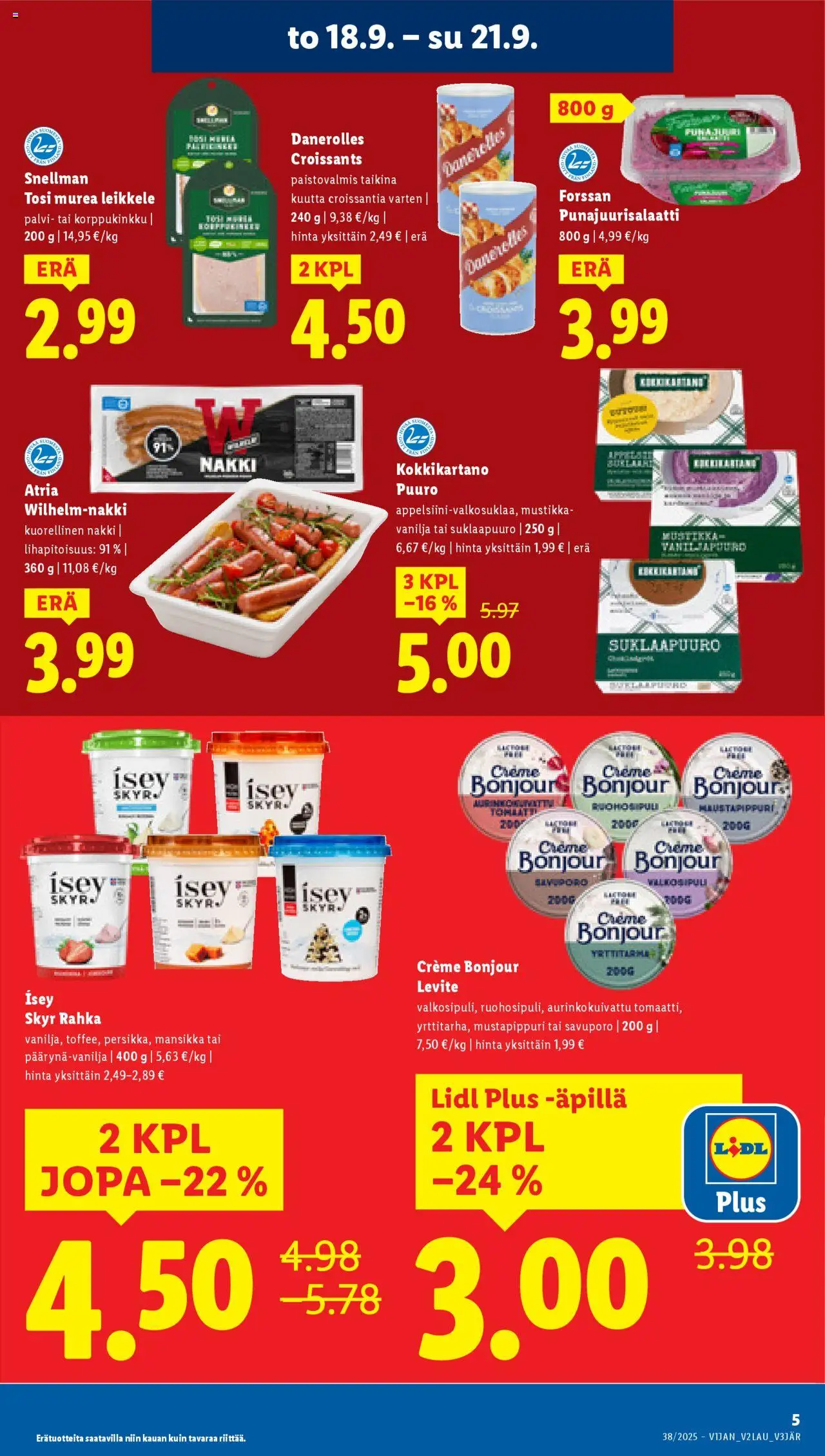 Lidl tarjoukset – voimassa 18.09.2025 alkaen | Sivu: 7 | Tuotteet: Mustikka, Punajuurisalaatti