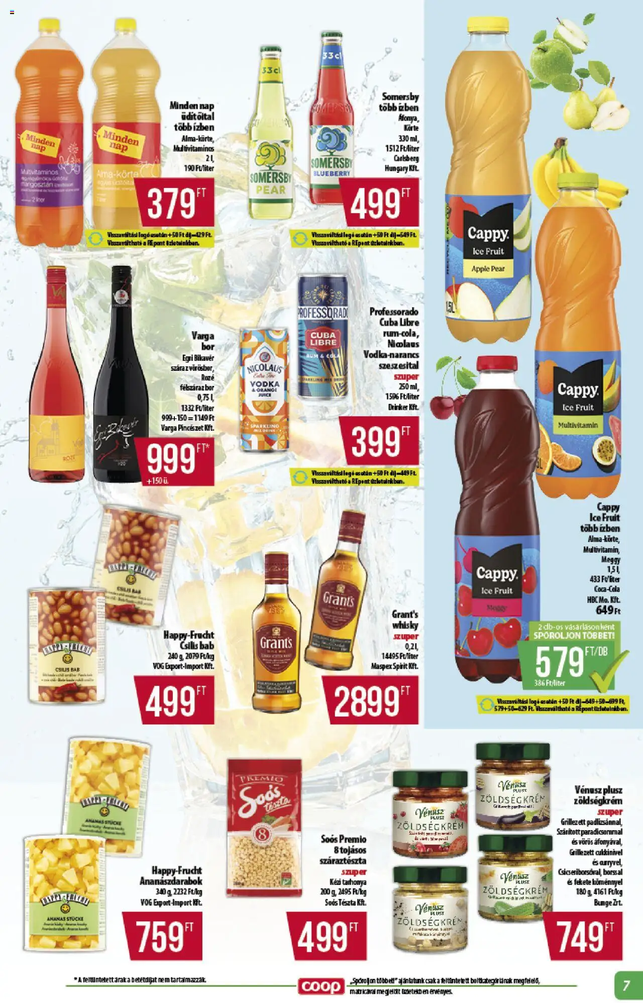 COOP akciós ujság - amely érvényes a következő dátumtól: 12.06.2025 | Oldal: 7 | Termékek: Multivitamin, Száraztészta, Vodka, Whisky