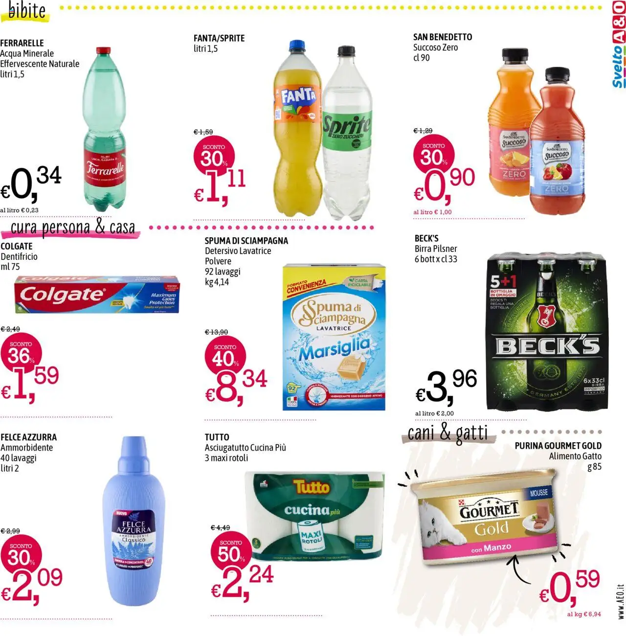Volantino A&O del 18.09.2025 | Pagina: 7 | Prodotti: Birra, Lavatrice, Acqua minerale, Bottiglia