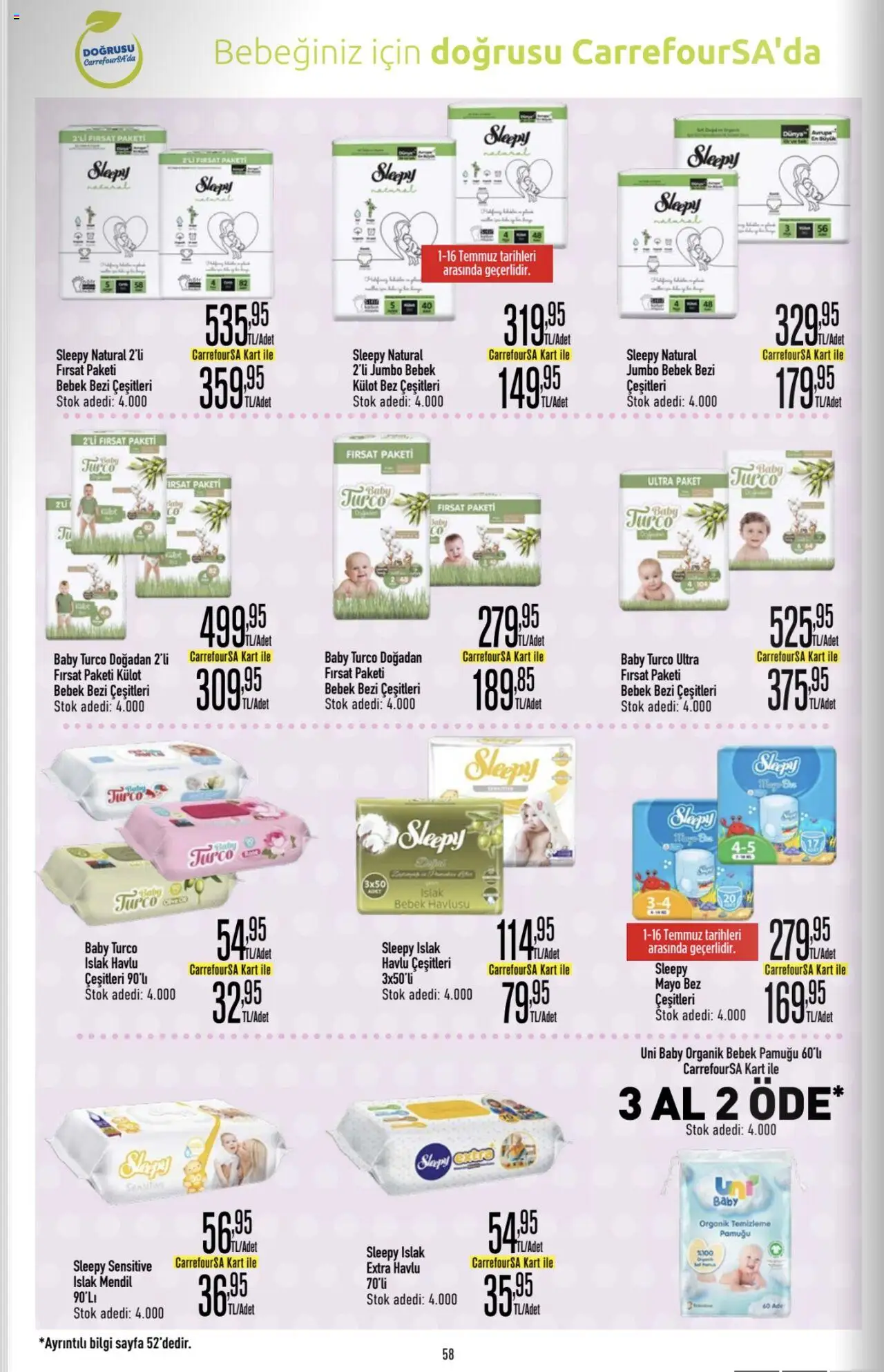 CarrefourSA Katalog - 26.06.2025 tarihinden itibaren geçerlidir | Sayfa: 58 | Ürünler: Mendil, Külot, Mayo
