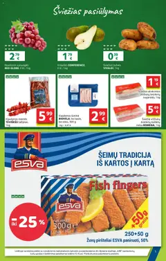 AIBE akcijos nuo 18.09.2025 | Puslapis: 3 | Prekių: Kiaulienos, Bulvės, Vynuogės
