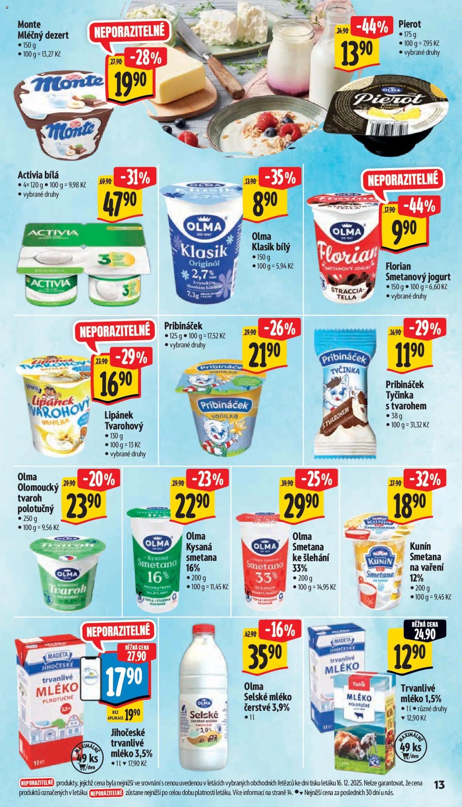 Albert leták - Supermarket od 27.12.2025 | Strana: 21 | Produkty: Lipánek, Smetanový jogurt, Jogurt, Pribináček