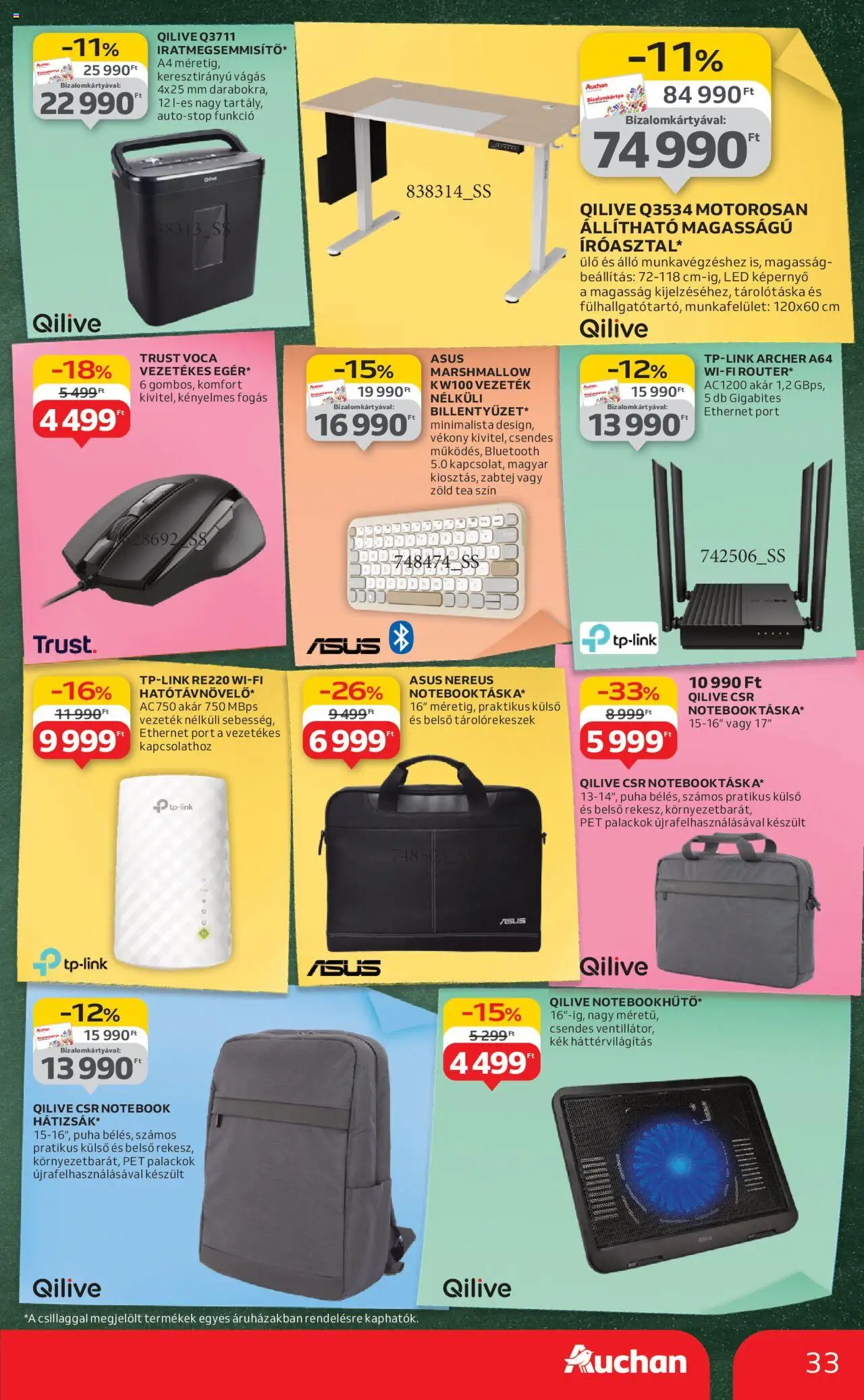 Auchan akciós ujság - amely érvényes a következő dátumtól: 07.08.2025 | Oldal: 33 | Termékek: Router, Zabtej, Zöld tea, Tea