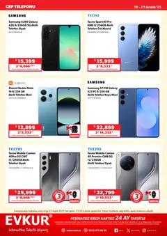 19.12.2025 tarihinden itibaren geçerli olan Evkur kataloğu önizlemesi | Sayfa: 2 | Ürünler: Telefon, Akıllı telefon