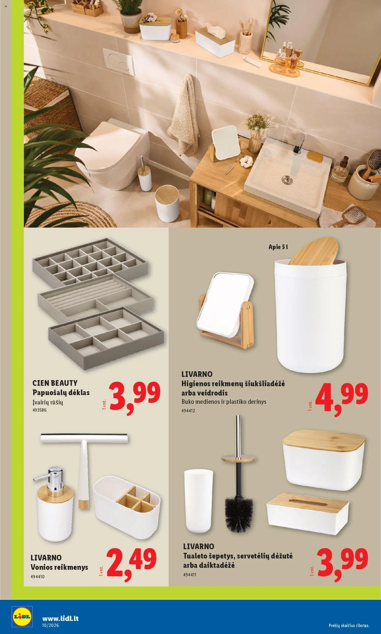 LIDL akcijos nuo 02.03.2026 | Puslapis: 24 | Prekių: Dėklas, Veidrodis