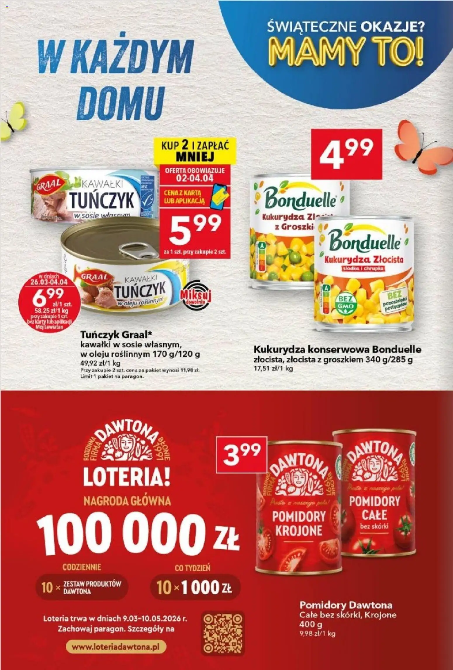 Lewiatan gazetka od 26.03.2026 | Strona: 12 | Produkty: Karta, Kukurydza, Tuńczyk, Pomidory