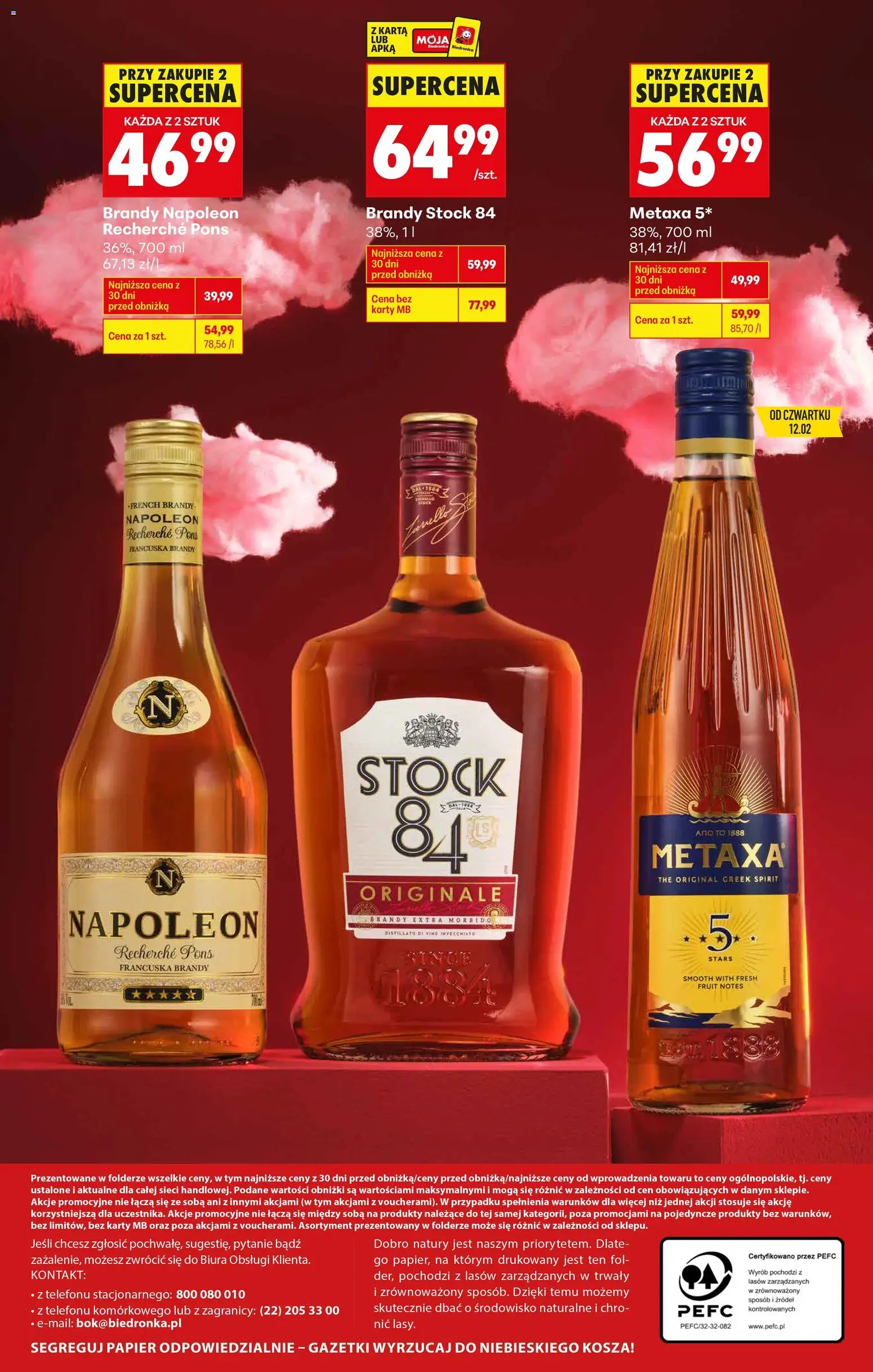 Biedronka Polsko leták - Czas na toast od 09.02.2026 | Strana: 43 | Produkty: Víno, Brandy, Metaxa, Karty