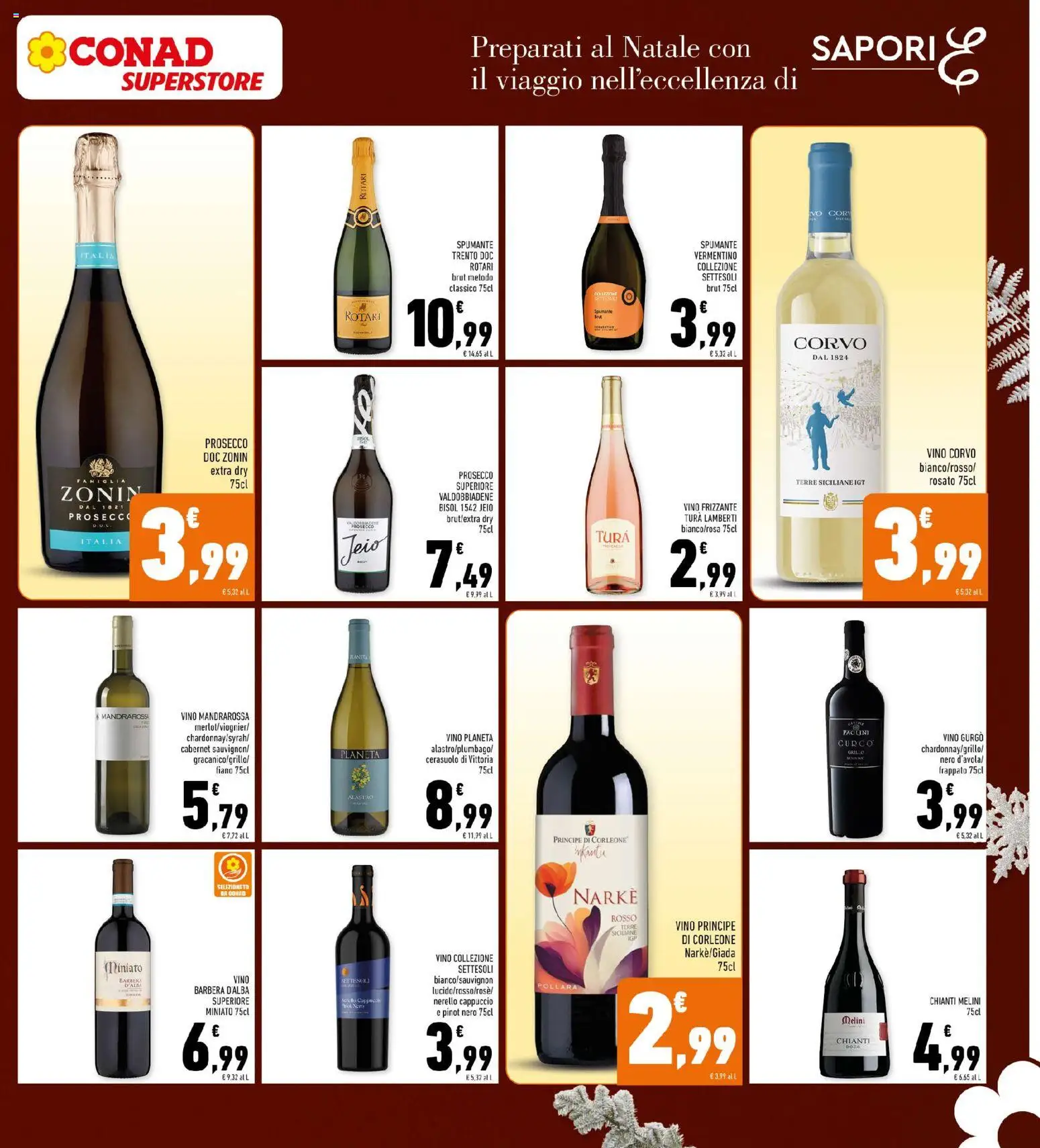 Volantino Conad del 01.12.2025 | Pagina: 7 | Prodotti: Prosecco, Vino, Cappuccio, Spumante