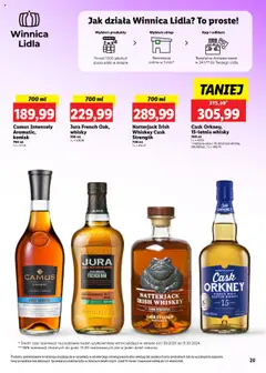 Lidl Katalog alkoholi mocnych od 14.07.2025 | Strona: 20 | Produkty: Koniak, Whisky