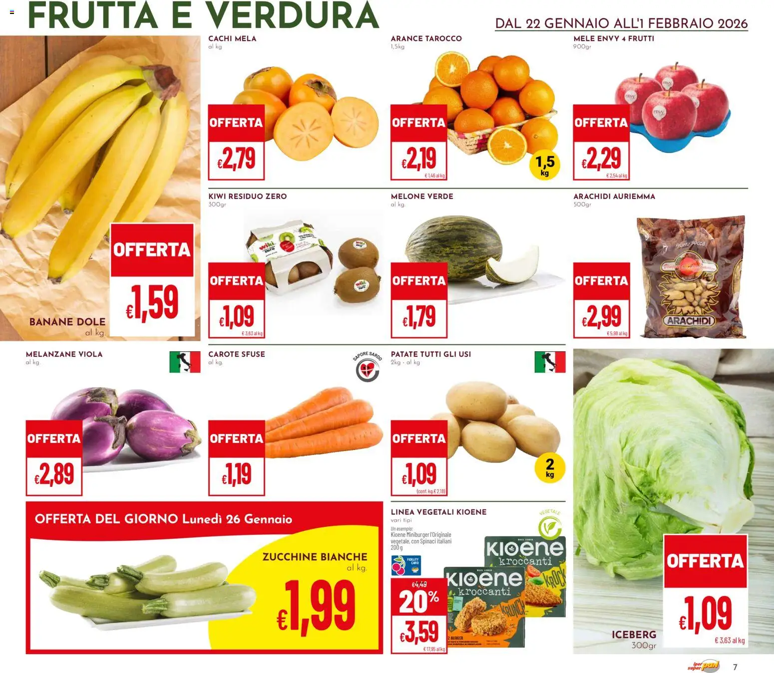 Volantino Pan del 22.01.2026 | Pagina: 7 | Prodotti: Mele, Patate, Frutta, Zucchine