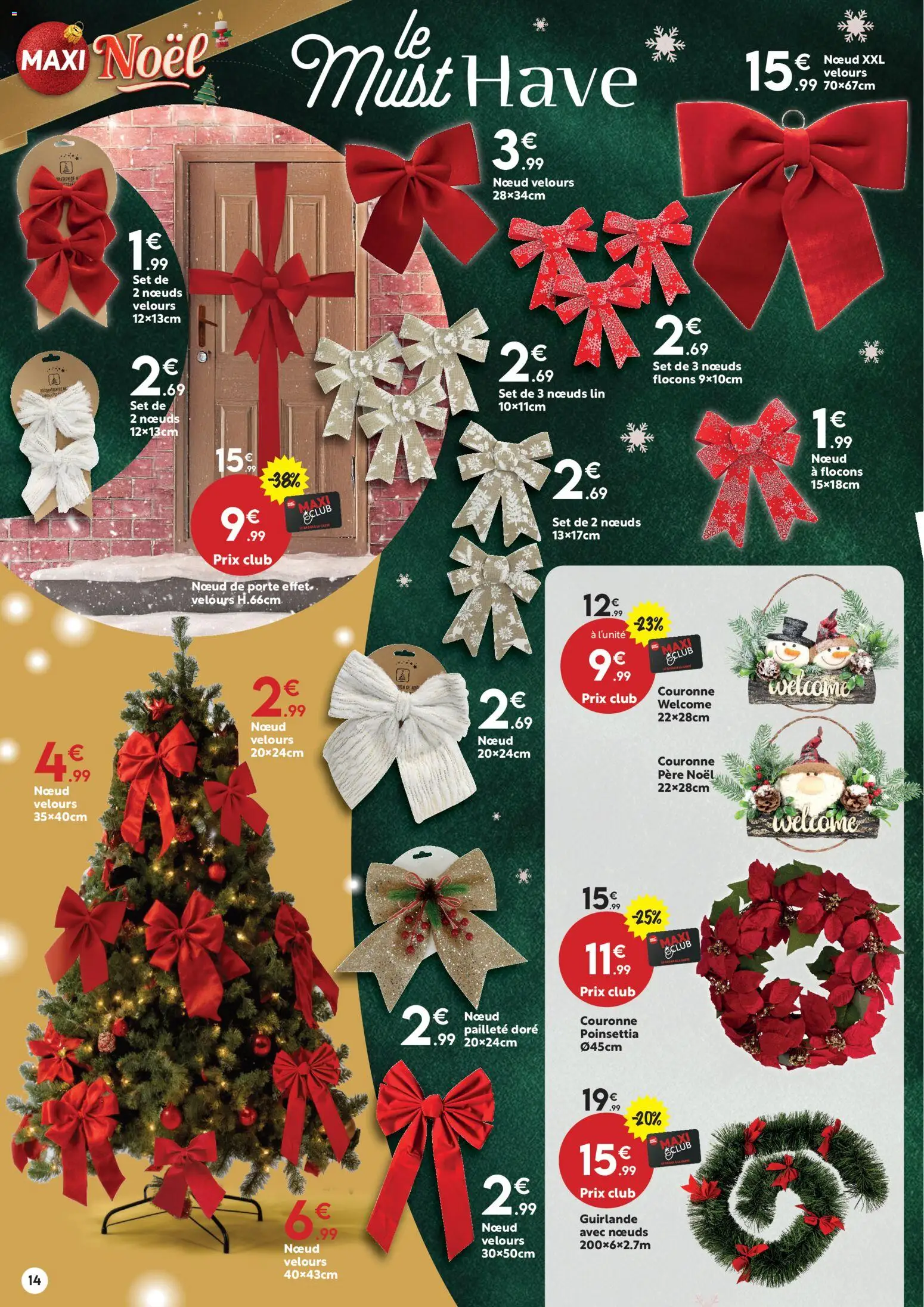 {H1} | Page: 14 | Produits: Flocons, Poinsettia, Porte