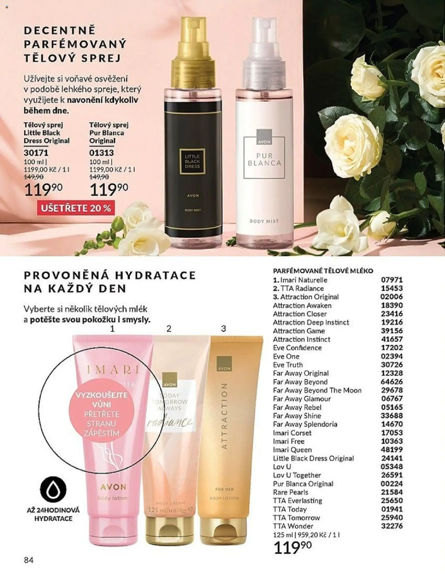 Avon Katalog 05/2026 od 01.05.2026 | Strana: 84 | Produkty: Tělové mléko, Mléko, Body