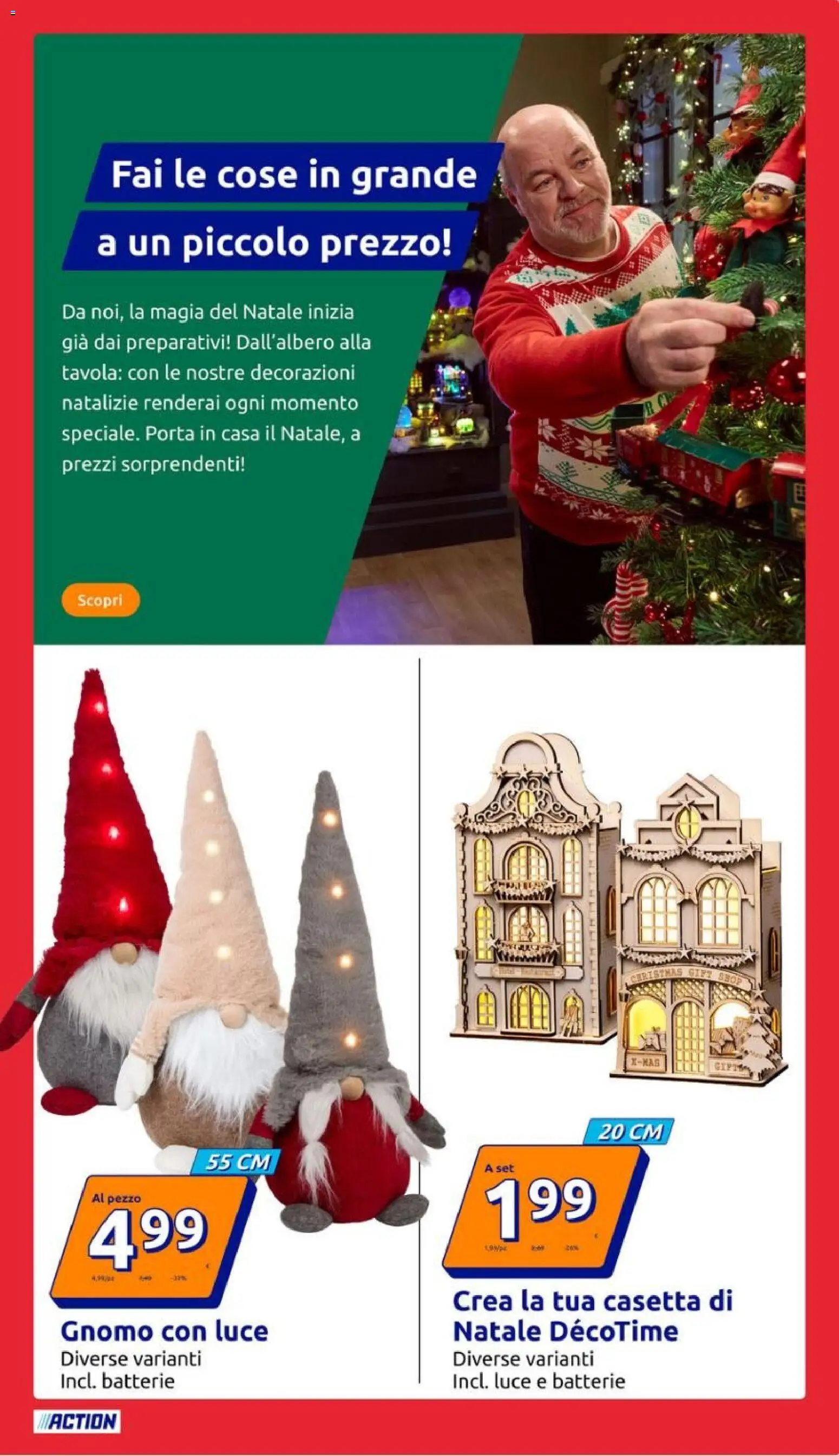 Volantino Action del 19.11.2025 | Pagina: 21 | Prodotti: Batterie, Decorazioni