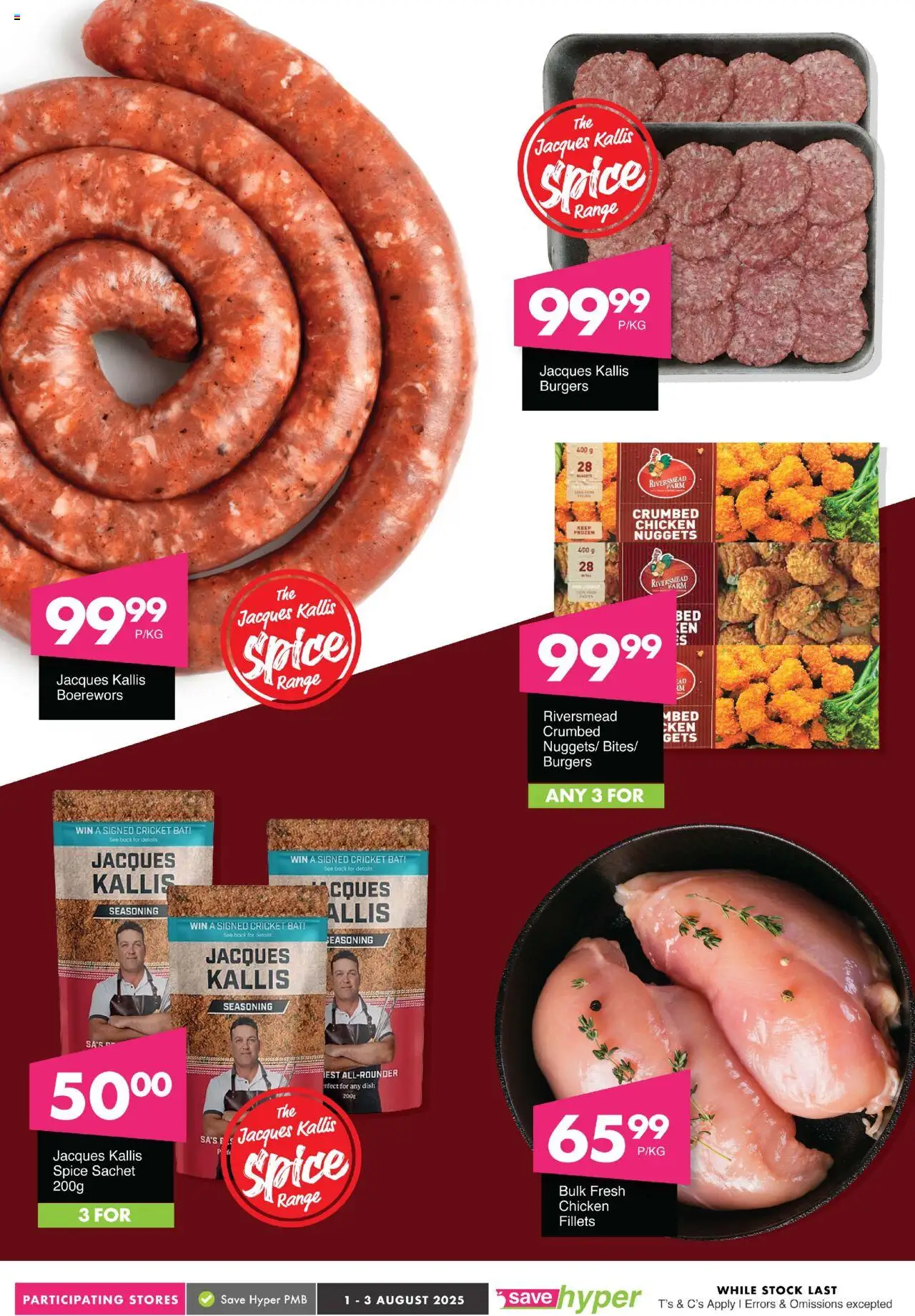 Save Weekend WOW │ valid from 01.08.2025 | Page: 7 | Products: Boerewors, Burgers, Seasoning, Stock