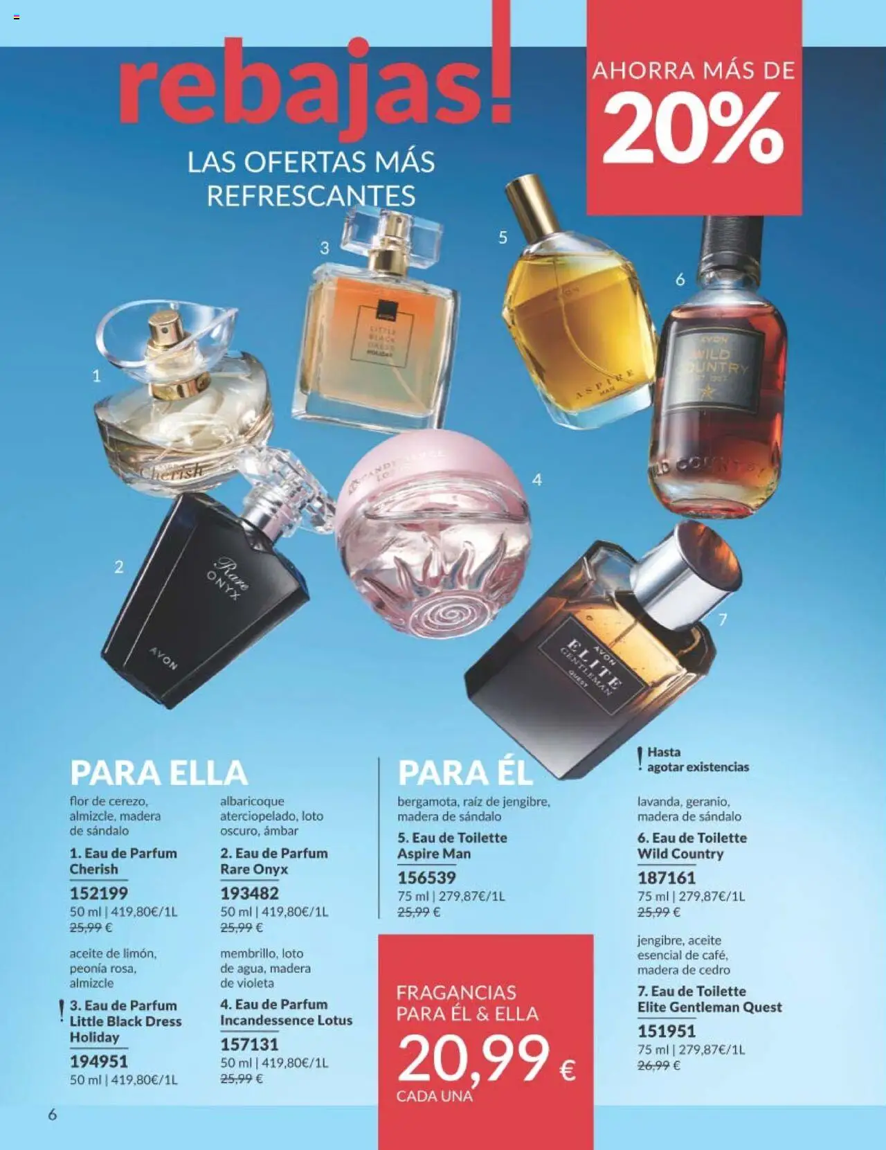 Catálogo AVON campaña 7 │ válido desde el 01.07.2025 | Página: 6 | Productos: Eau de toilette, Aceite, Αποφλοιωτής σκόρδου, Eau de parfum