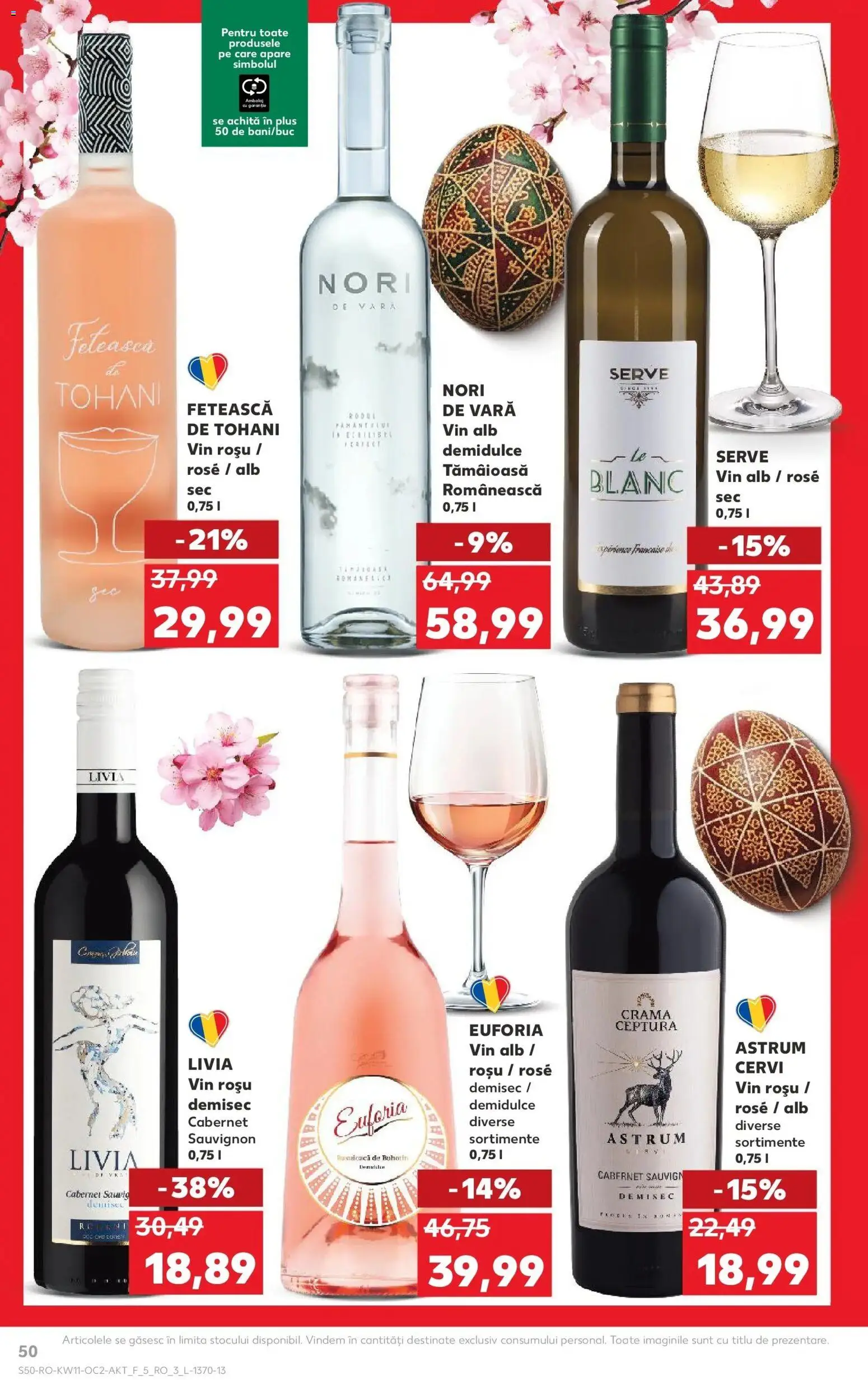Noul catalog Kaufland – valabil de la 11.03.2026 | Pagină: 50 | Produse: Vin