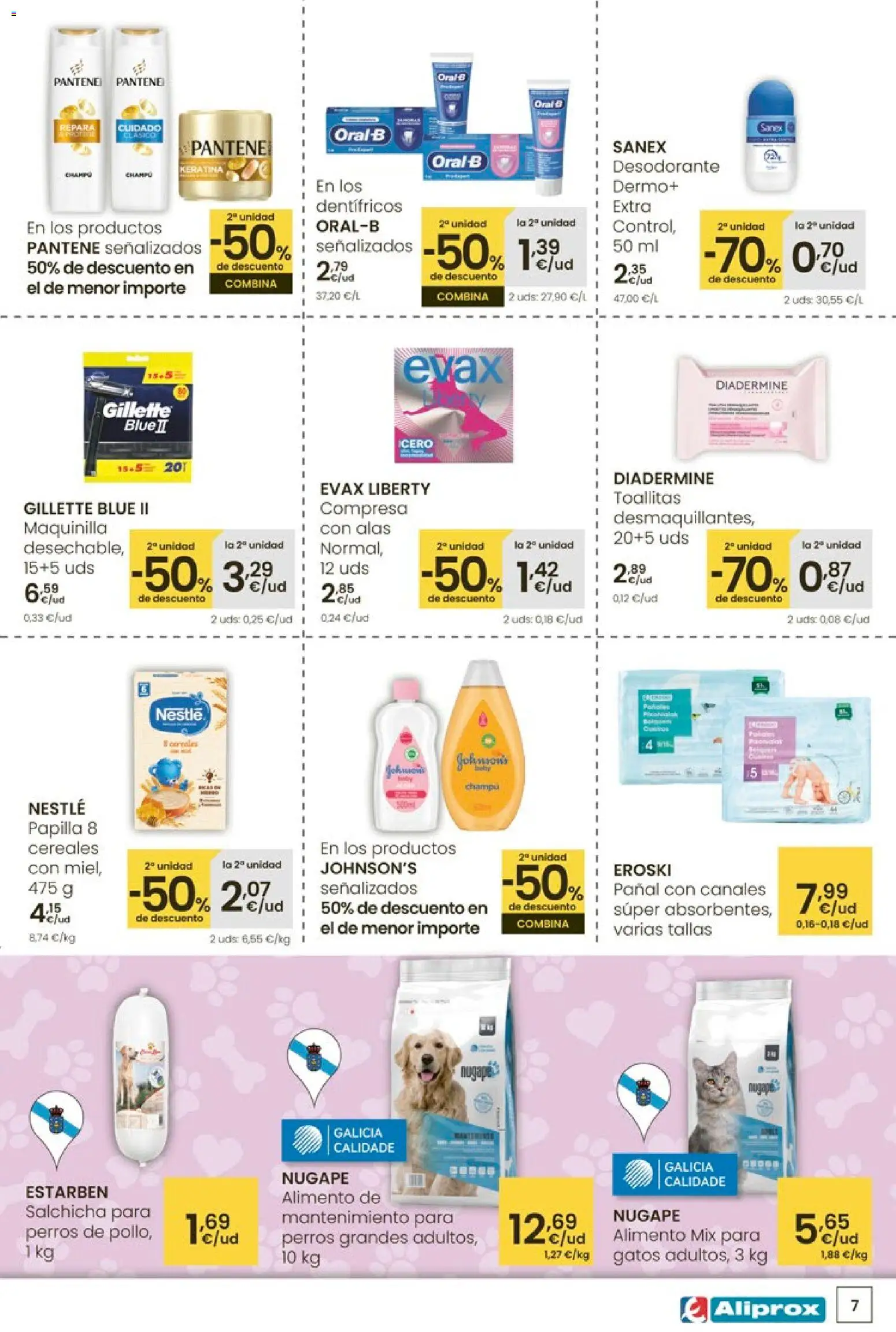 Eroski - Aliprox │ válido desde el 26.02.2026 | Página: 7 | Productos: Champú, Ψηφιακή κάμερα, Desodorante, Cereales