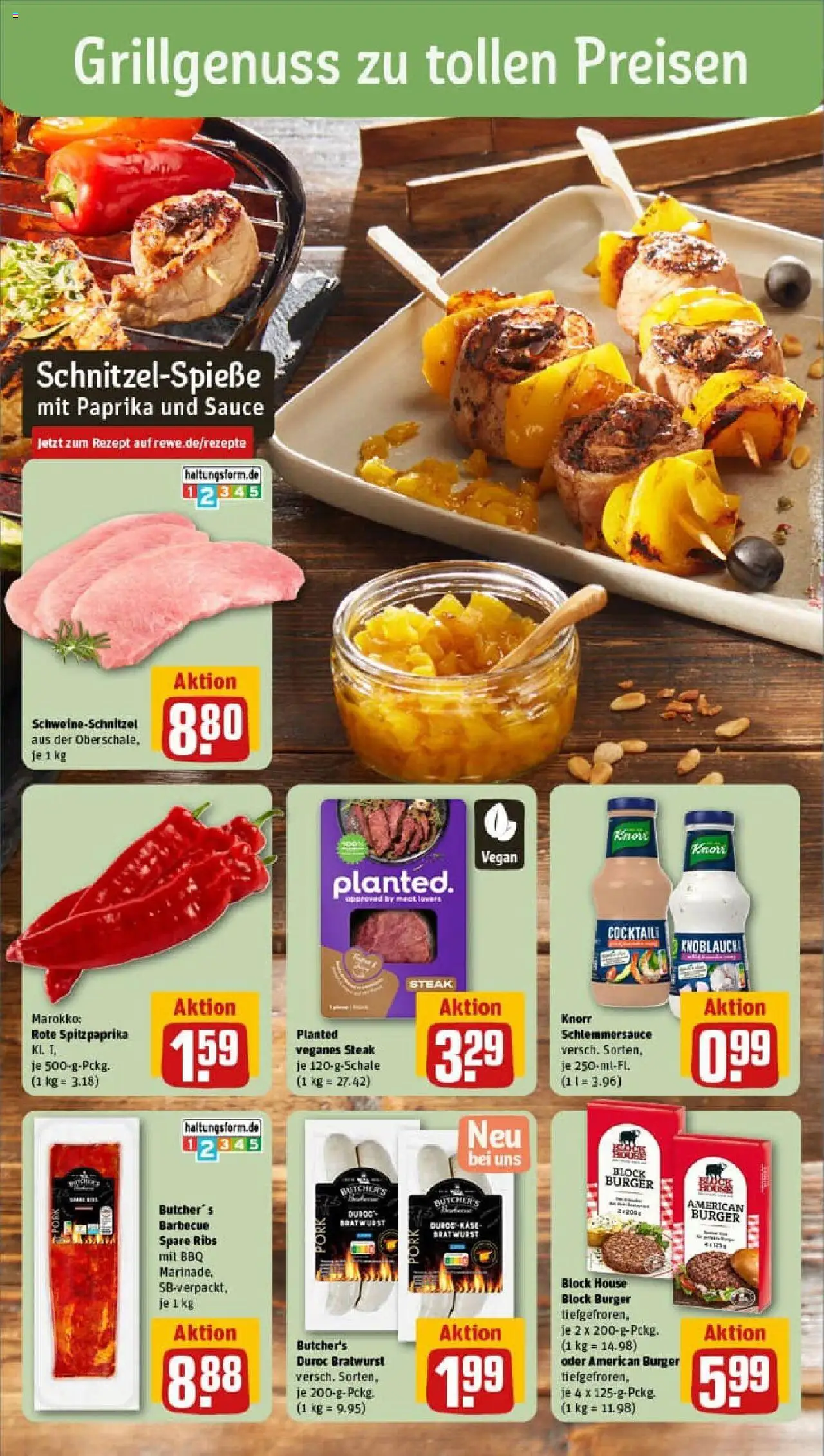 Rewe prospekt Dormagen / Zons	 - gültig ab dem 03.08.2025 | Seite: 4 | Produkte: Bratwurst, Burger, Paprika, Steak