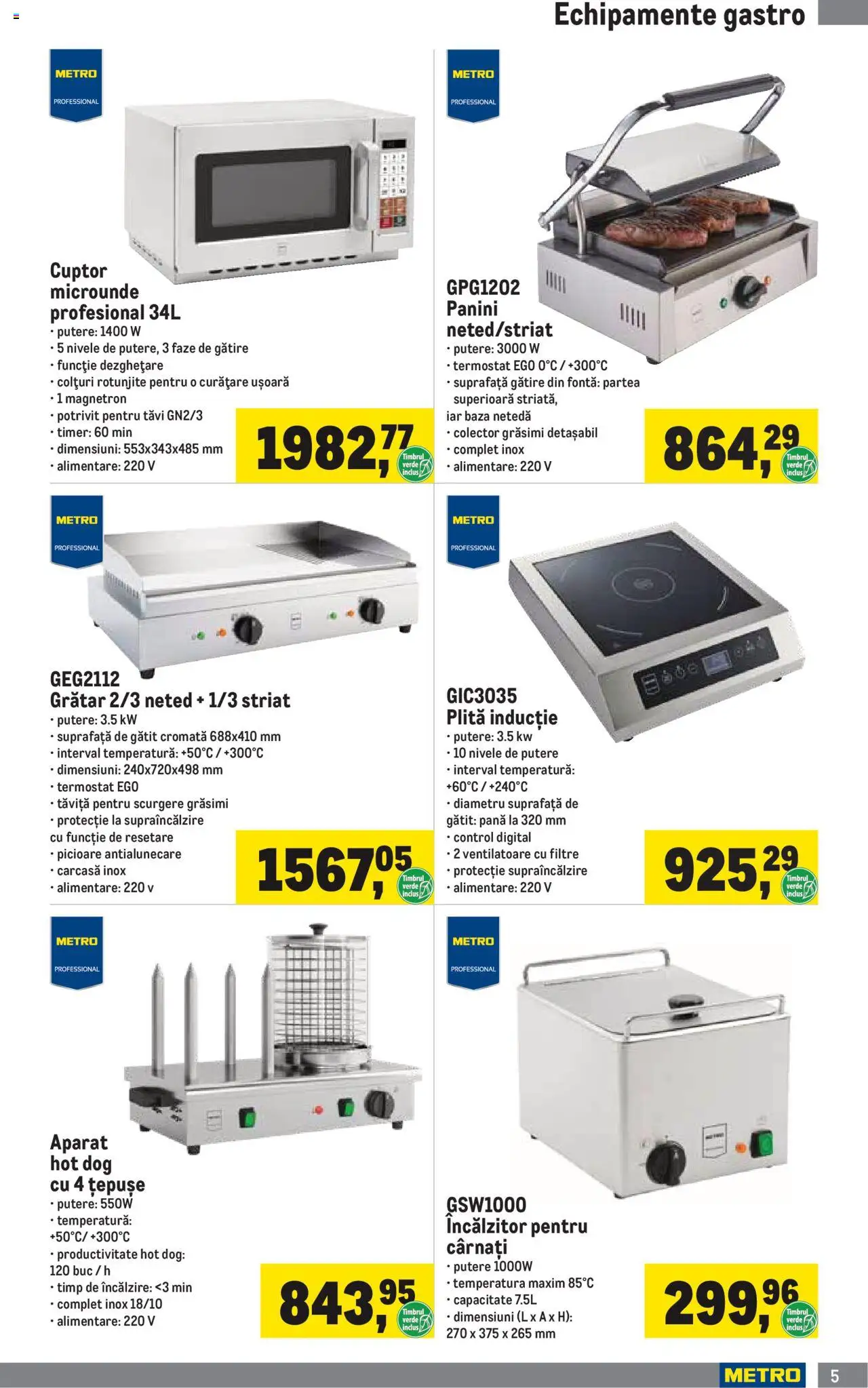 Metro catalog - Soluții Nealimentare pentru HoReCa – valabil de la 01.07.2025 | Pagină: 5 | Produse: Carcasă, Cuptor, Plită, Cârnați