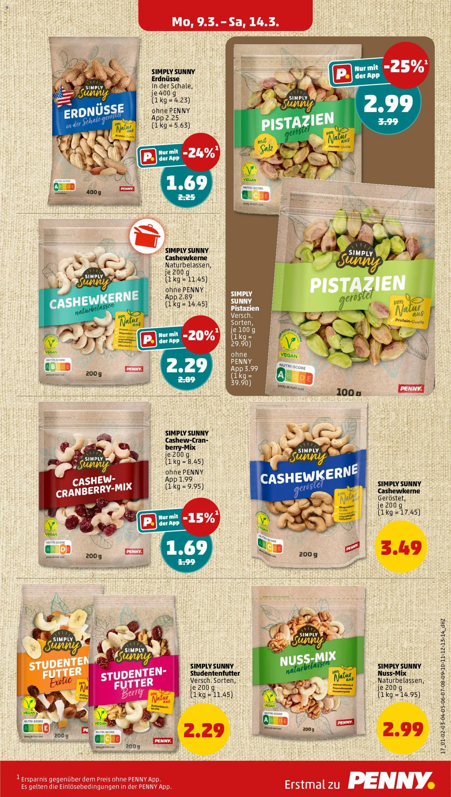 Penny Prospekt 	 – gültig ab 09.03.2026 | Seite: 19 | Produkte: Erdnüsse, Pistazien, Salz