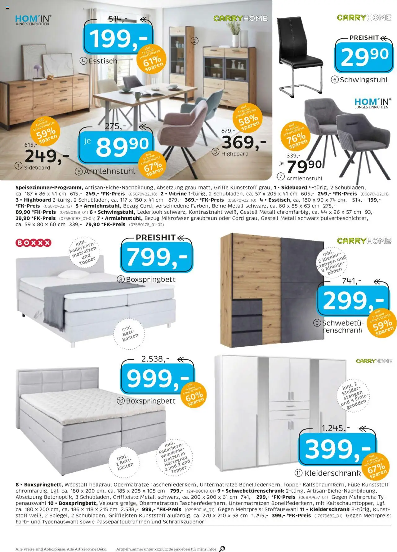 XXXL Lutz Marken Spezial - gültig ab dem 11.08.2025 | Seite: 10 | Produkte: Sideboard, HIghboard, Kleiderschrank, Boxspringbett