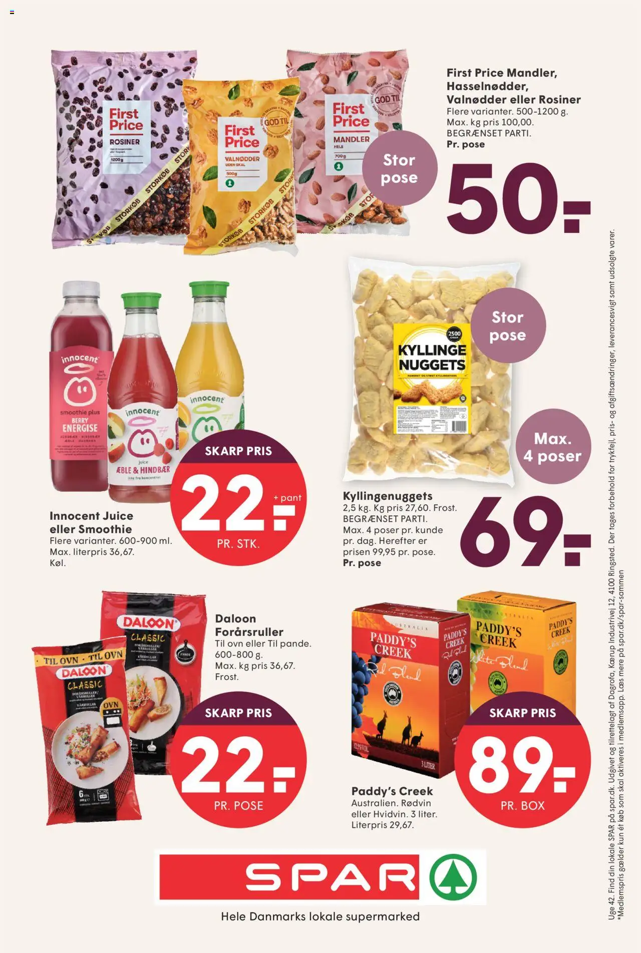 Spar tilbudsavis – gyldig fra 10.10.2025 | Side: 20 | Produkter: Valnødder, Rosiner, Mandler, Hindbær