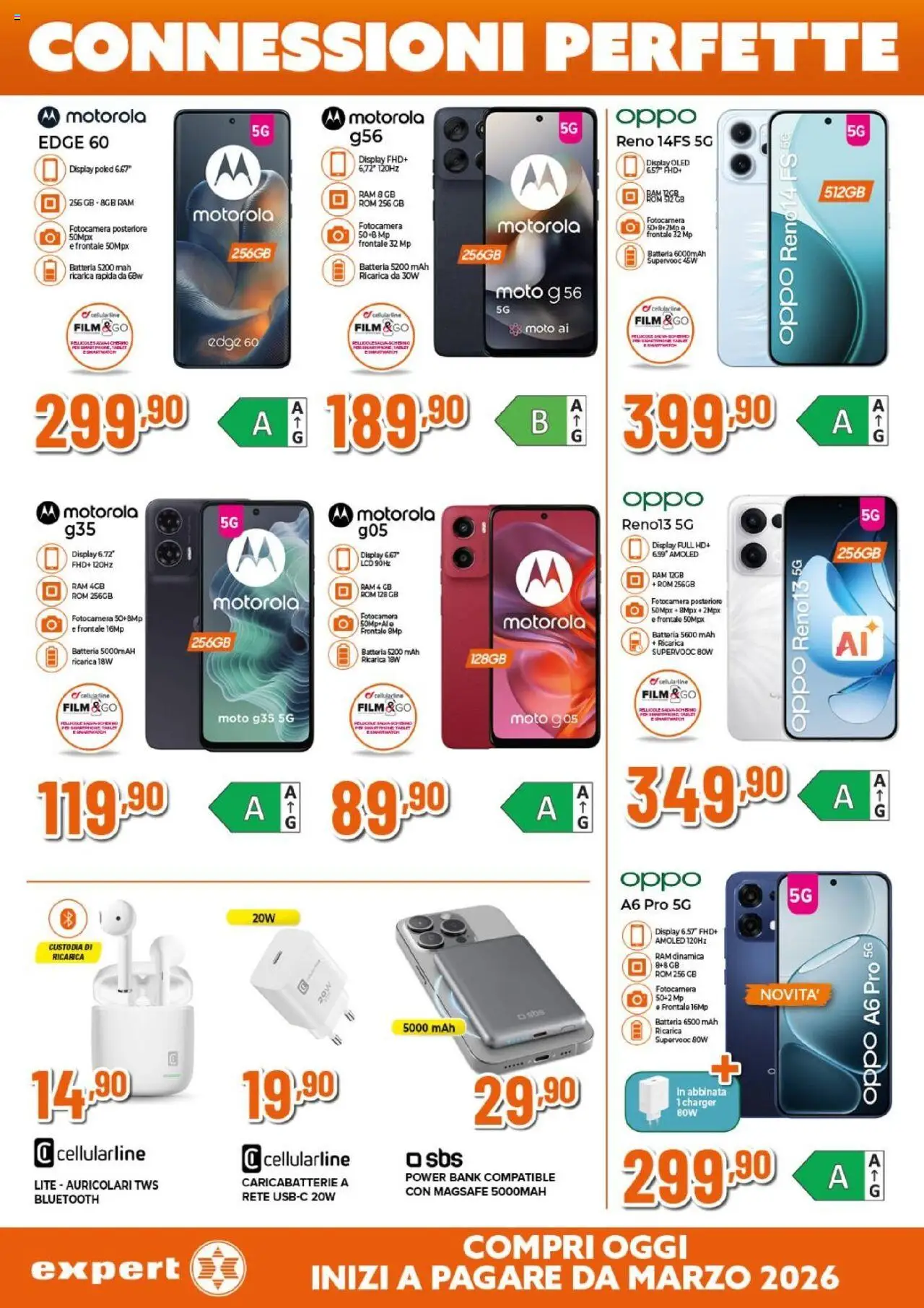 Volantino Expert del 16.10.2025 | Pagina: 19 | Prodotti: Auricolari, Power bank, Fotocamera, Batteria