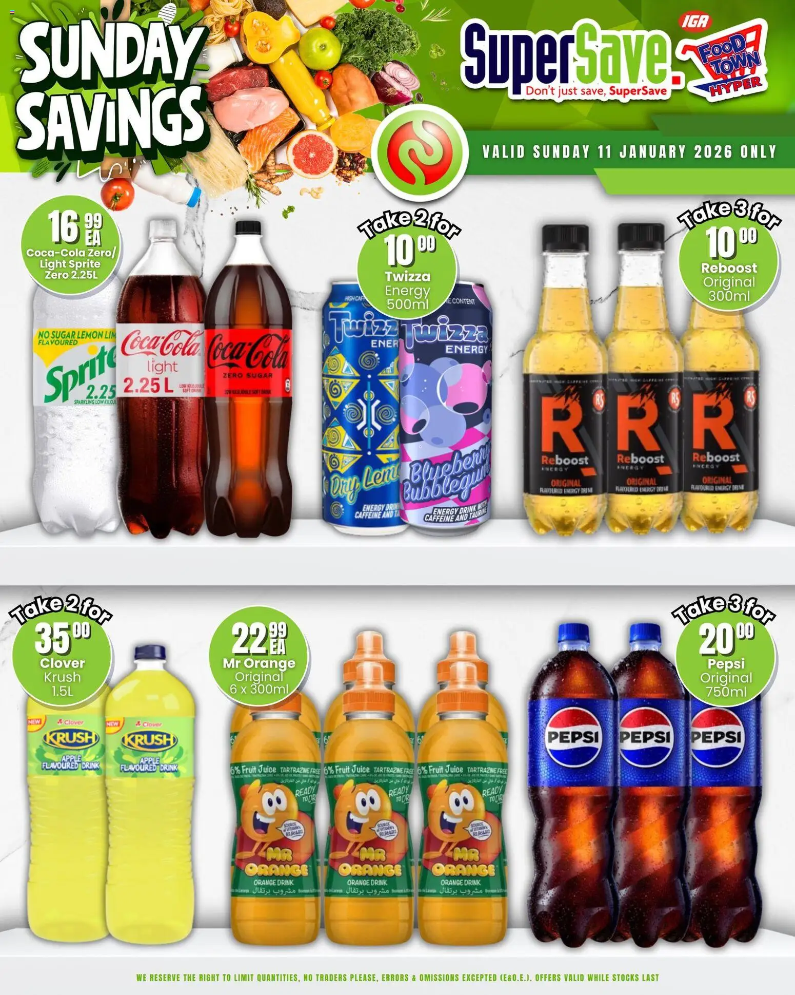 New Super Save catalogue – valid from 11.01.2026 | Page: 8 | Products: Light, Juice, Sprite, Lemon