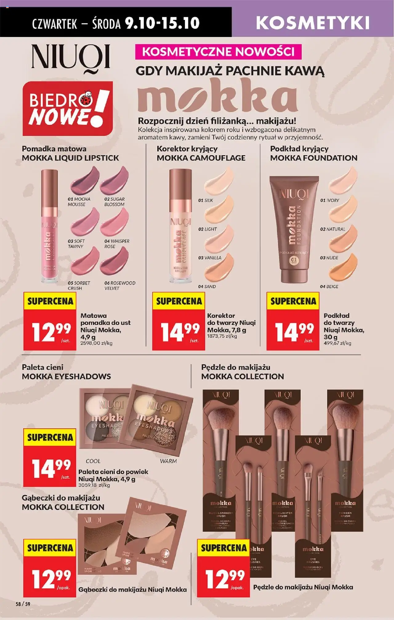 Biedronka gazetka - Oferta w tym tygodniu od 09.10.2025 | Strona: 72 | Produkty: Sorbet, Makijaż, Korektor, Podkład do twarzy