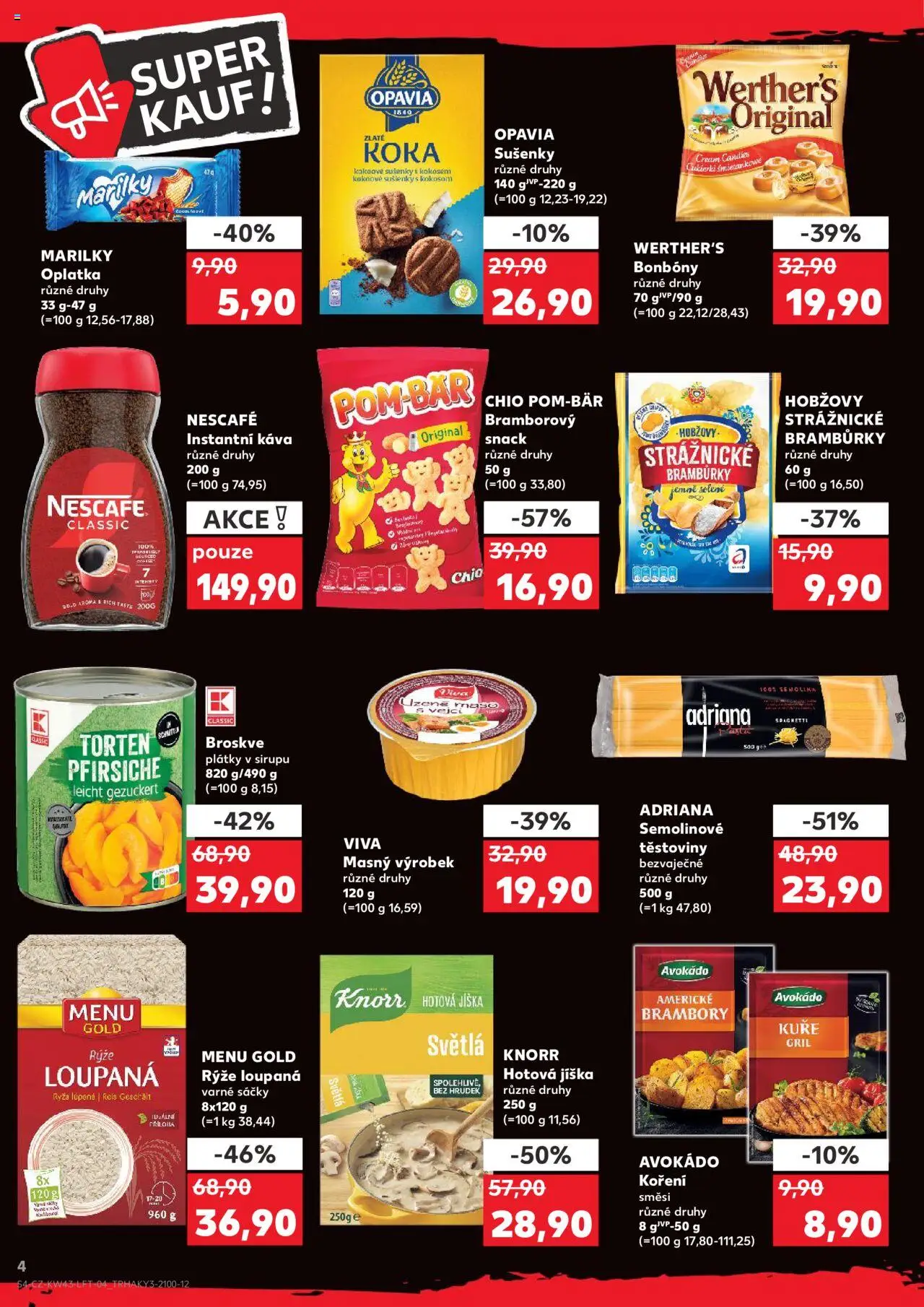Kaufland leták - Chomutov od 22.10.2025 | Strana: 4 | Produkty: Jíška, Rýže, Bonbóny, Brambory