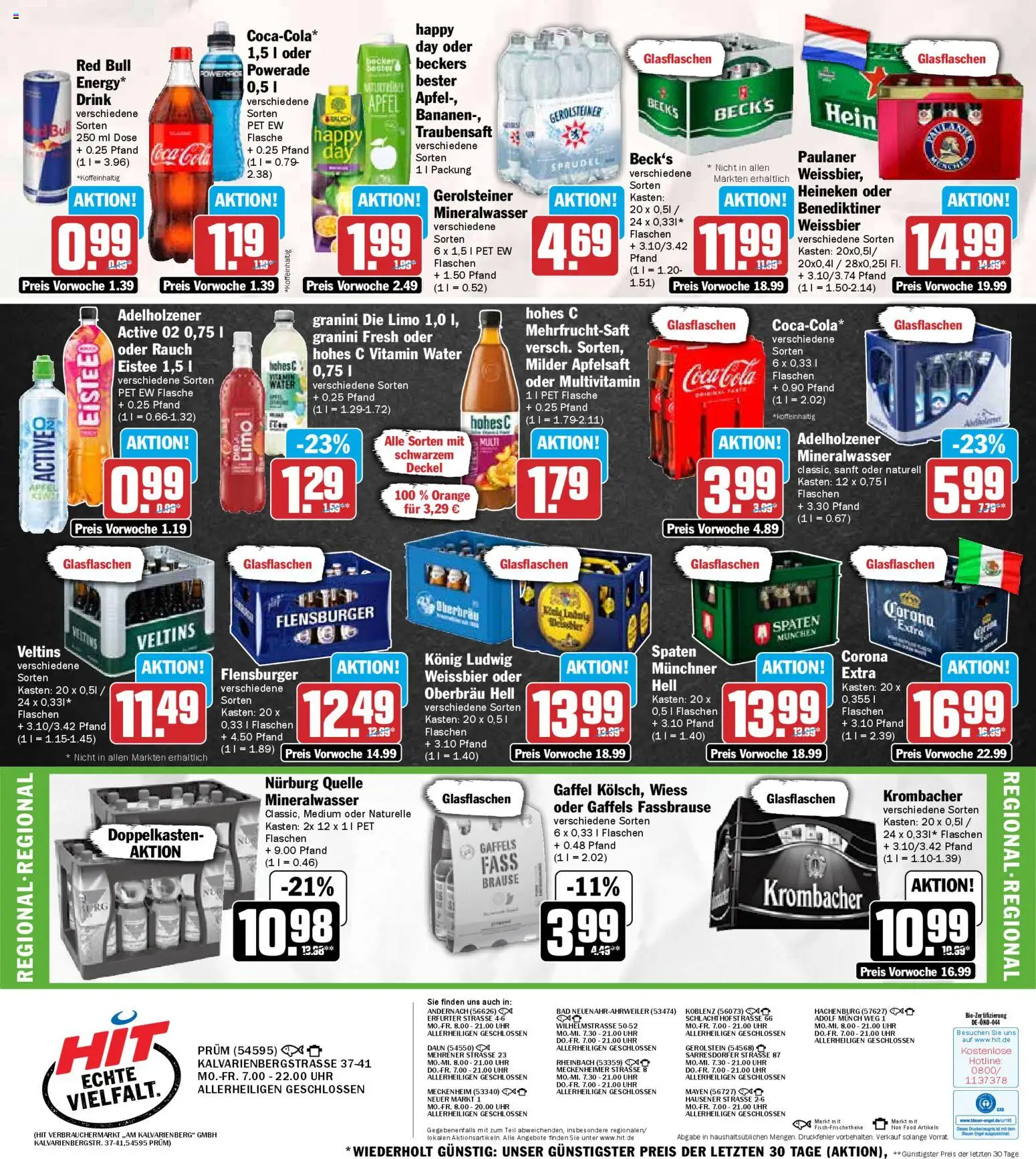 HIT - Rheinland-Pfalz – gültig ab 27.10.2025 | Seite: 19 | Produkte: Weißbier, Apfelsaft, Flensburger, Kiwi