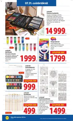 Lidl akciós ujság - amely érvényes a következő dátumtól: 31.07.2025 | Oldal: 10 | Termékek: Akrilfesték