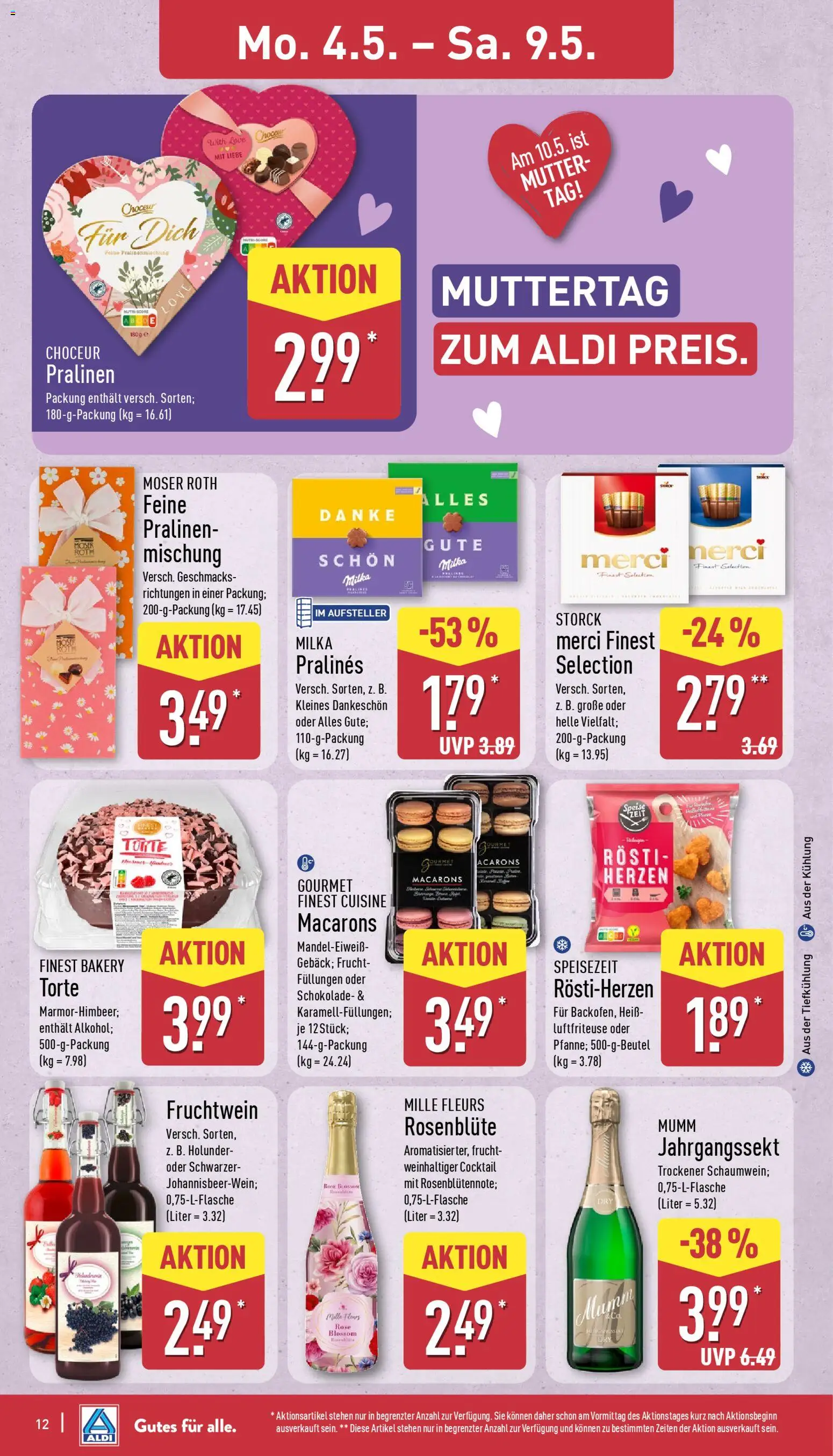 Aldi Prospekt 	 – gültig ab 04.05.2026 | Seite: 12 | Produkte: Merci, Schokolade, Milka