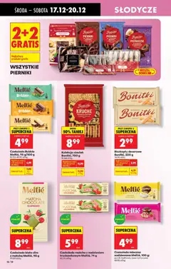 Pogląd oferty "Bonitki PIERNIKI W CZEKOLADZIE DESEROWEJ PERNÍKY Y IMAVEI COKOLADE, Pierniki w czekoladzie deserowej" - ważna od 17.12.2025 | Strona: 66 | Produkty: Pierniki, Czekolada mleczna, Pierniki w czekoladzie, Czekolada