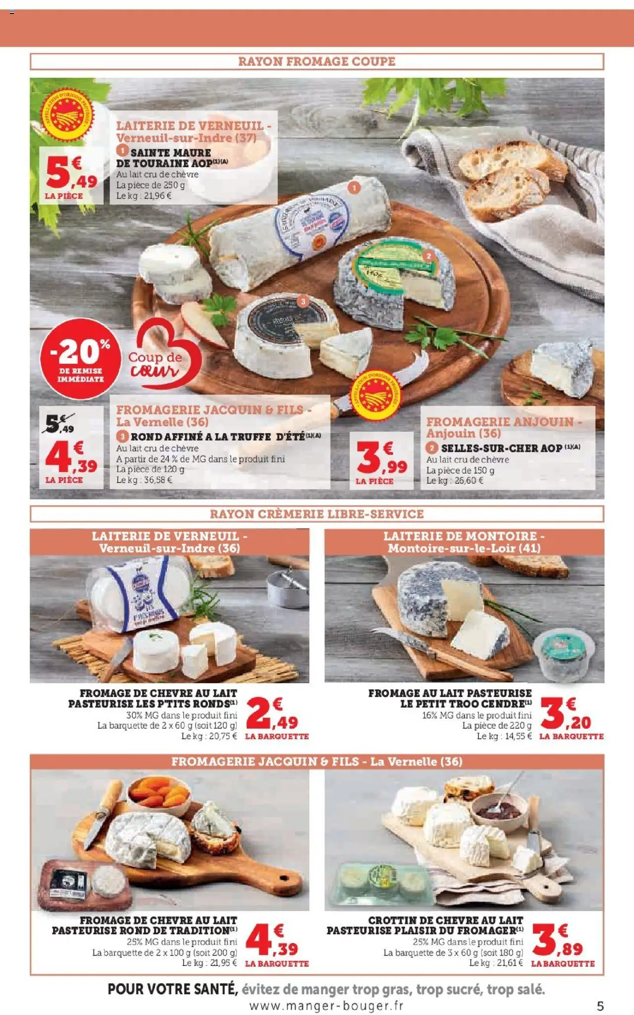 {H1} | Page: 5 | Produits: Fromage de chèvre, Lait, Fromage