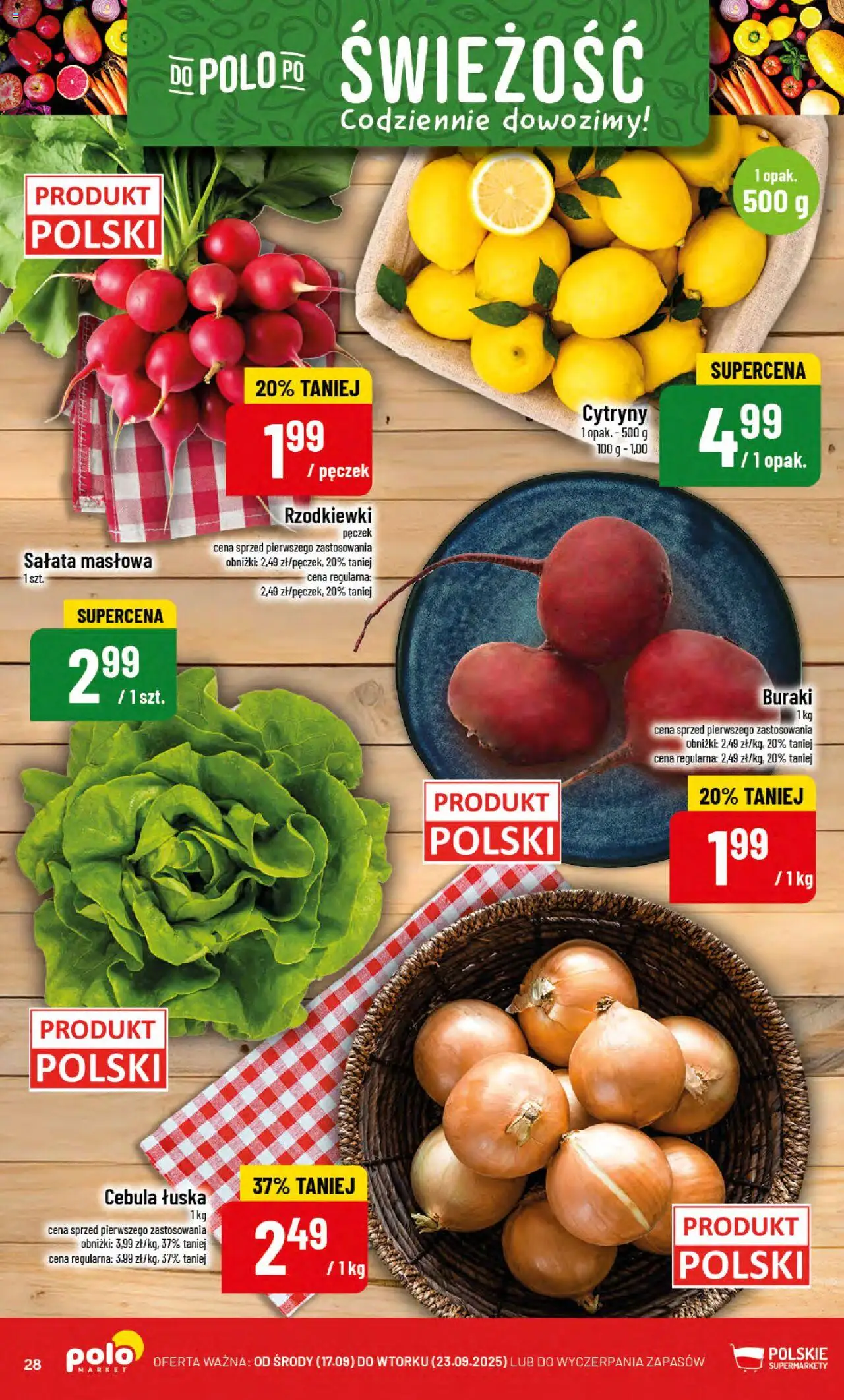 POLOmarket Gazetka od 17.09.2025 | Strona: 28 | Produkty: Buraki, Cytryny