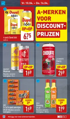 Aldi folder week 15 - Voorbeeld van een folder van Aldi, geldig van 07.04.2026 | Pagina: 50 | Producten: Bier, Szeletelt bacon, La, Fruit