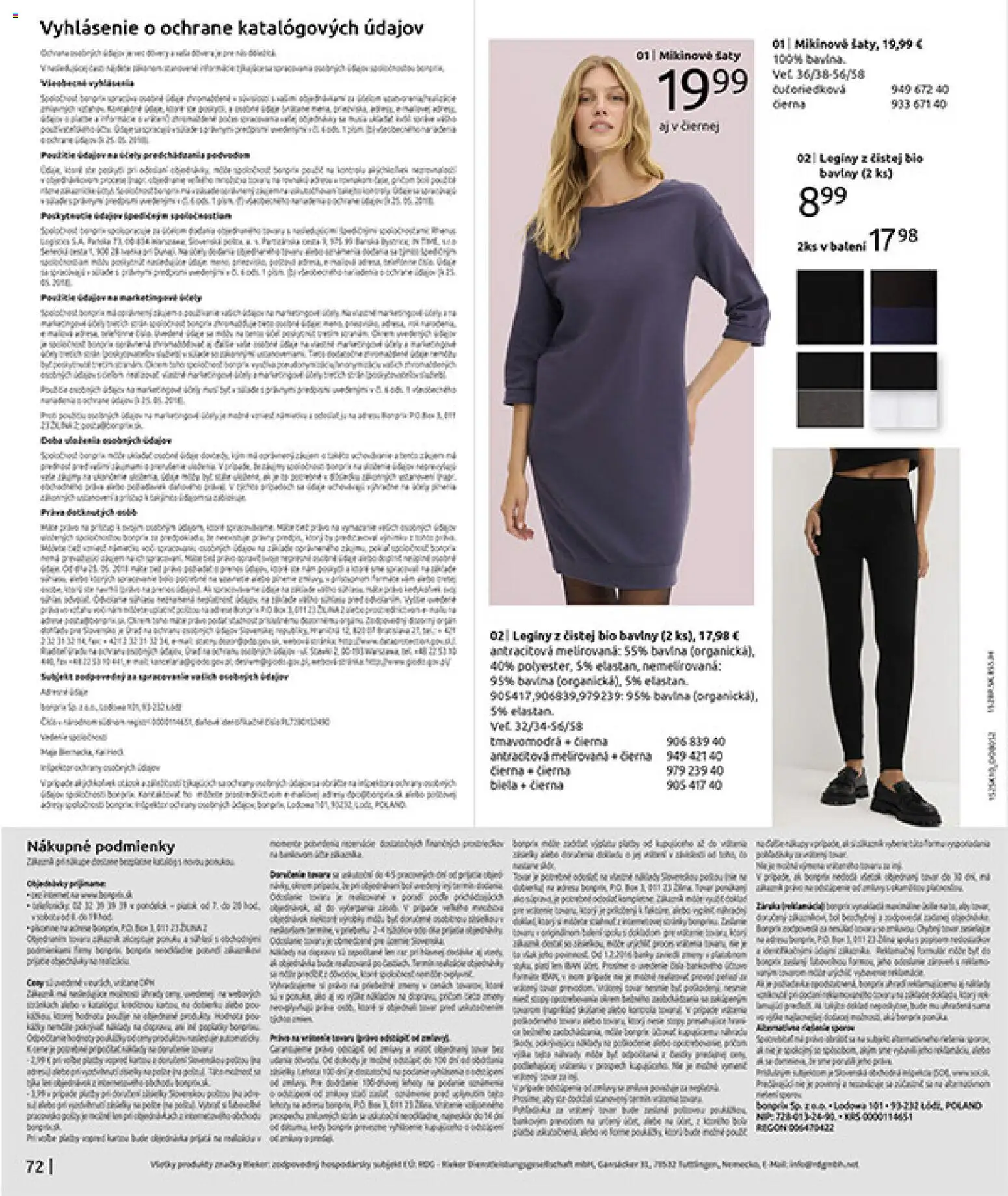 Nové Bonprix akcie – leták je platný od 01.11.2025 | Strana: 74 | Produkty: Legíny