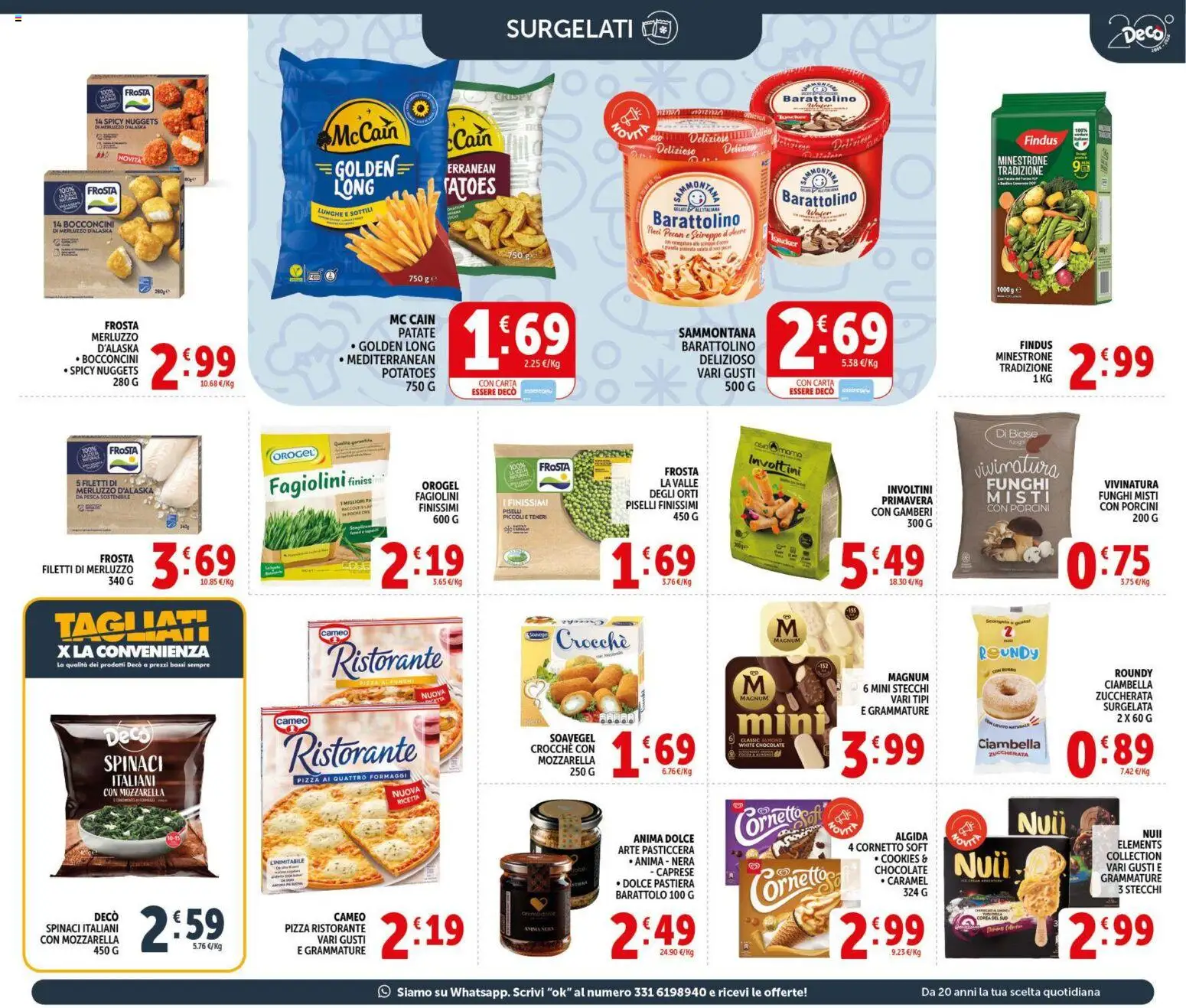 Volantino Decò del 09.04.2026 | Pagina: 15 | Prodotti: Minestrone, Pizza, Patate, Fagiolini