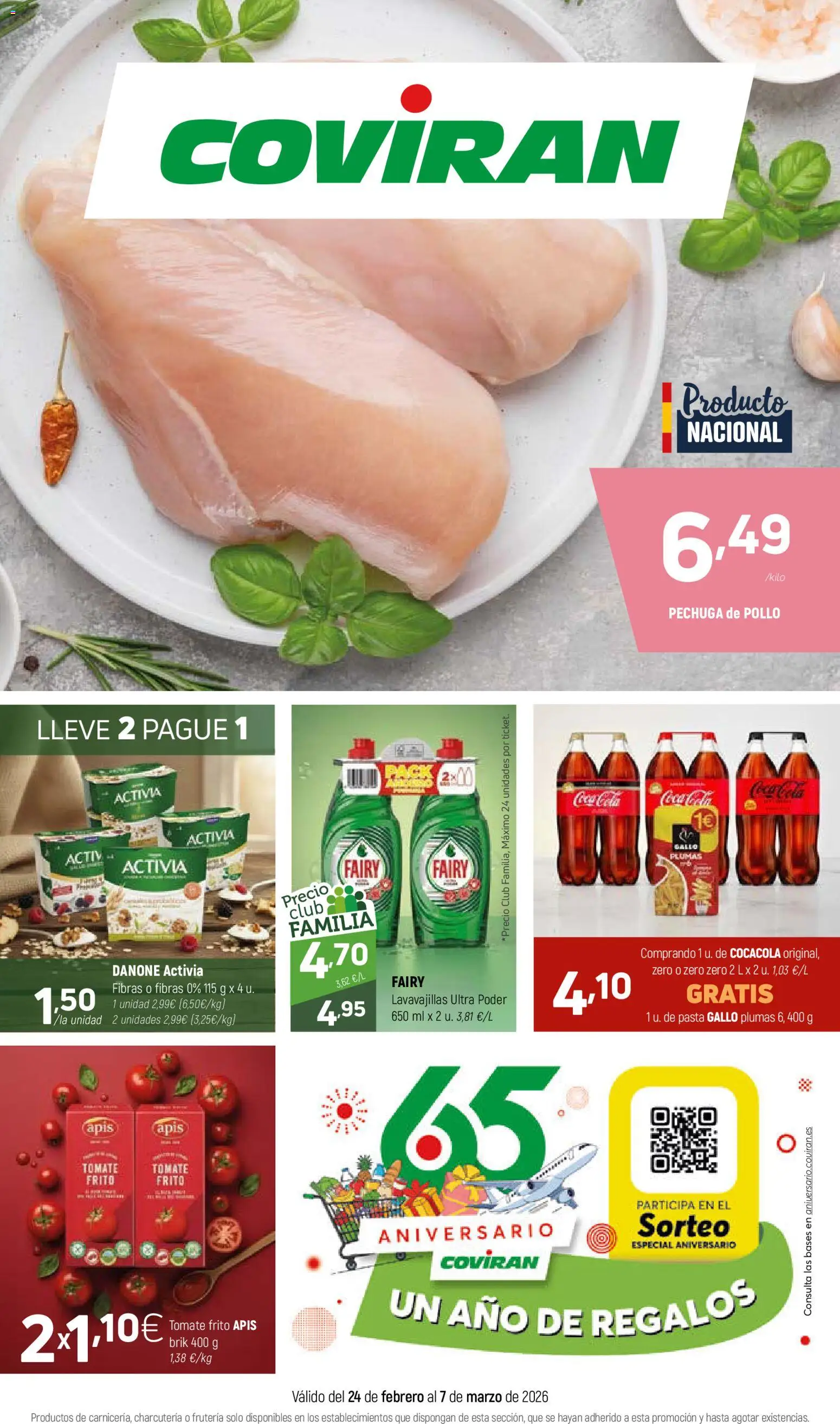 Coviran - Avila │ válido desde el 24.02.2026 | Página: 1 | Productos: Pasta, Lavavajillas