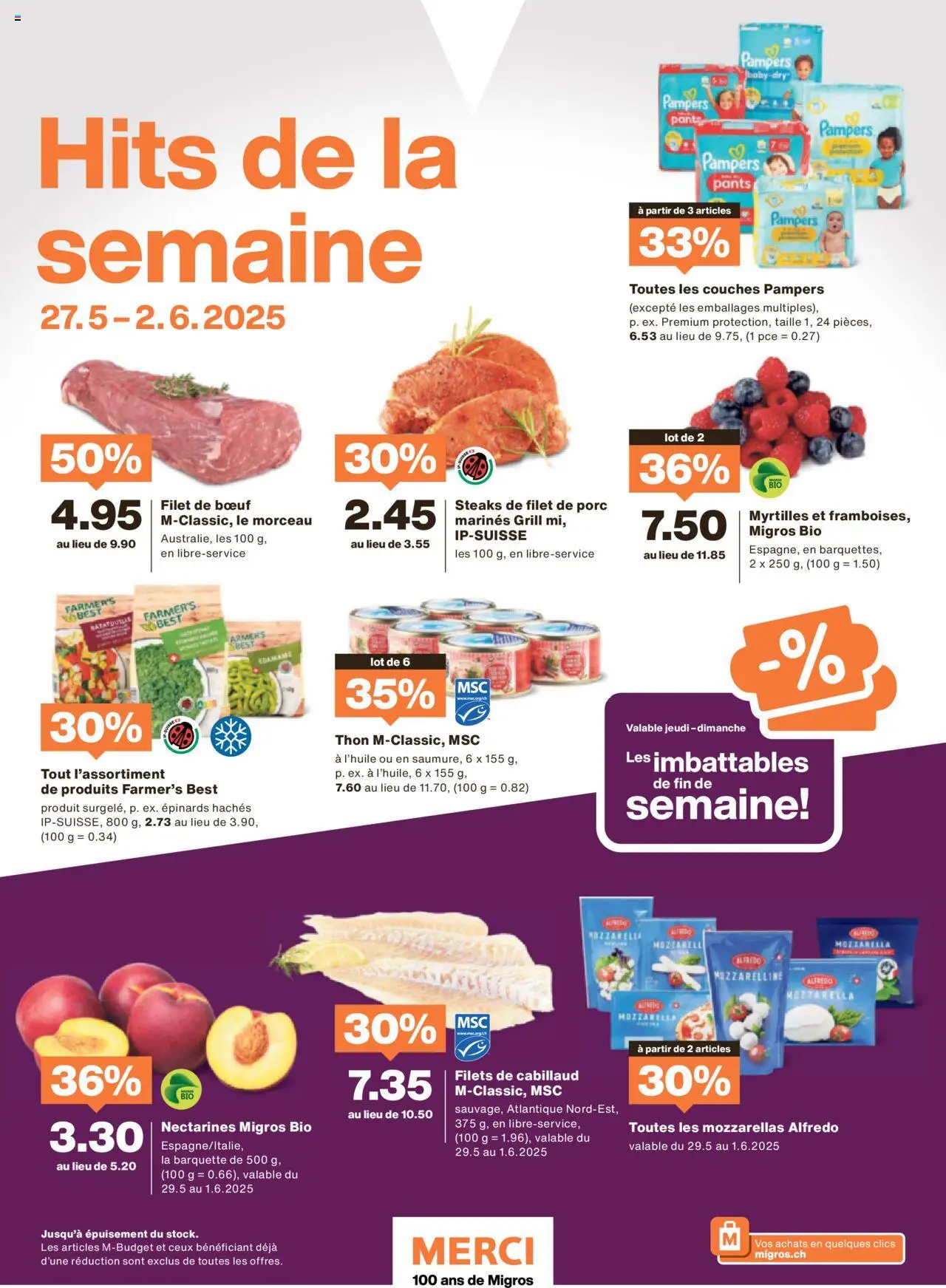 Migros Magazin FR ab 26.05.2025 | Seite: 56 | Produkte: Grill, Pampers
