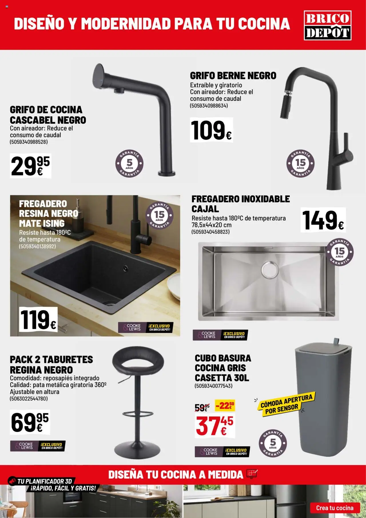 Brico Depôt folleto │ válido desde el 29.08.2025 | Página: 13 | Productos: Fregadero, Reposapiés, Cocina