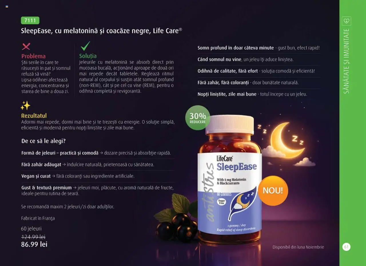 Noul catalog Life Care – valabil de la 01.10.2025 | Pagină: 63 | Produse: Pat, Comodă, Jeleuri, Zahăr
