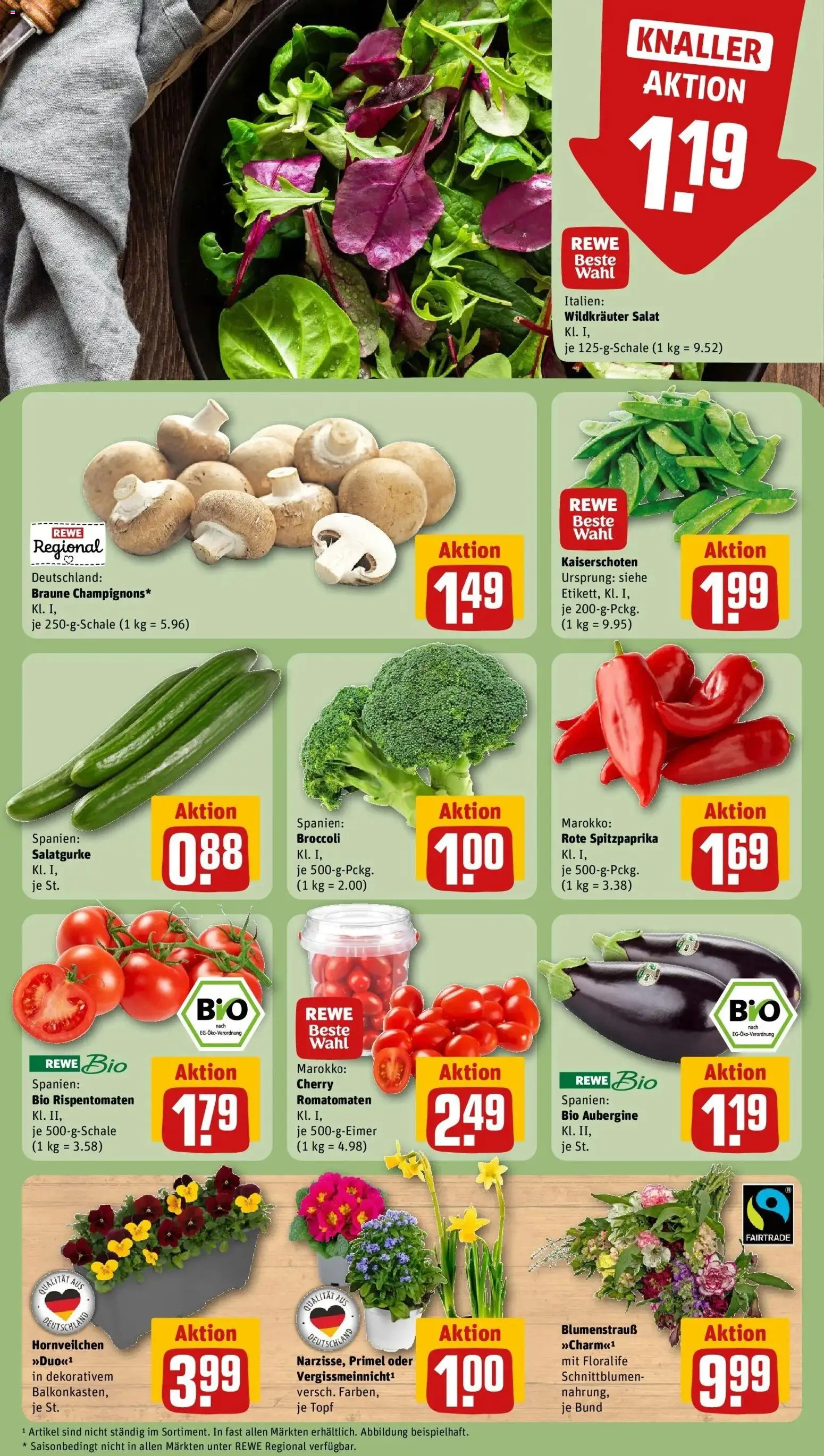 Rewe Prospekt Mannheim / Rheinau	 – gültig ab 09.03.2026 | Seite: 7 | Produkte: Aubergine, Salat