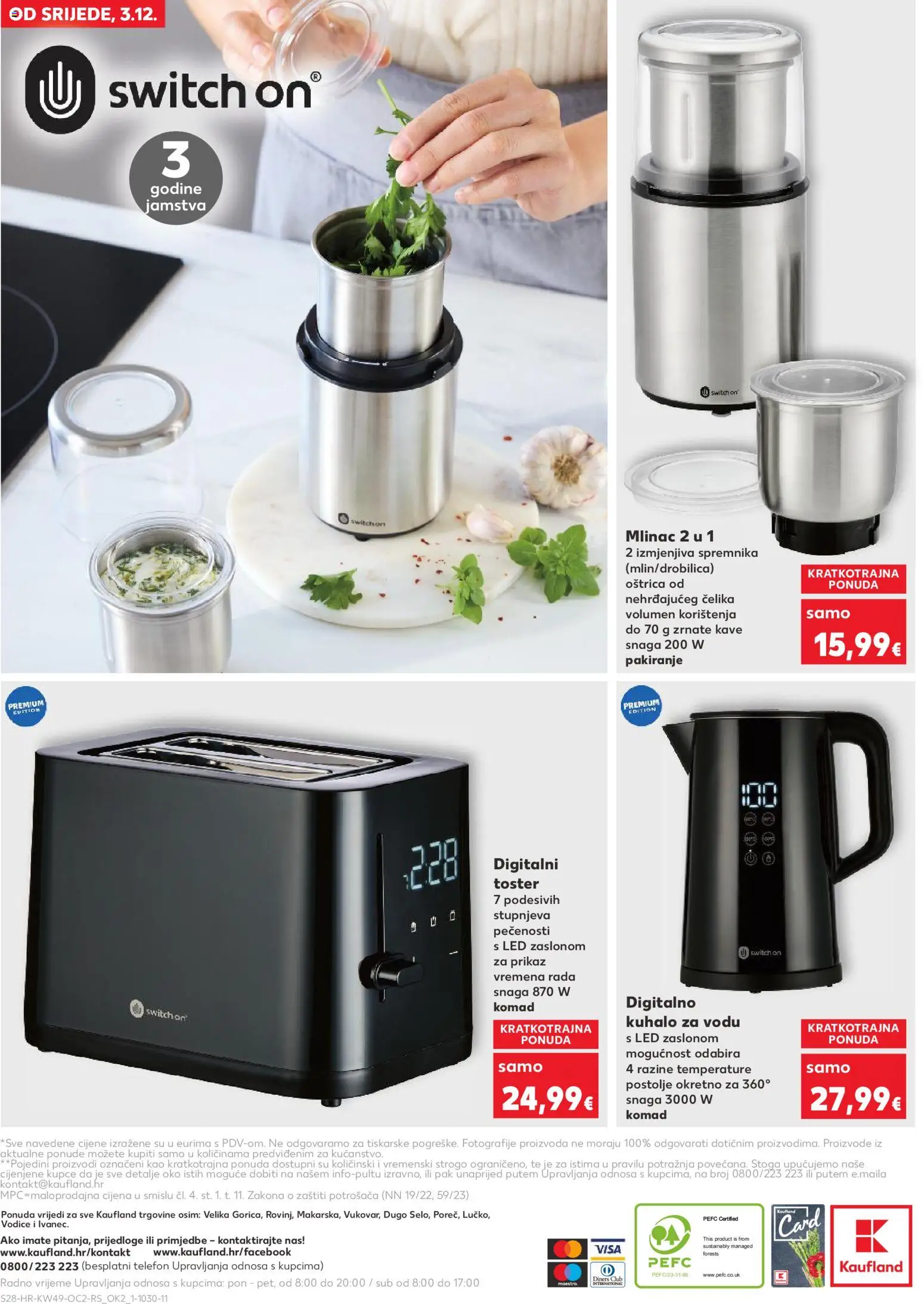 Kaufland katalog | vrijedi od 03.12.2025 | Stranica: 28 | Proizvodi: Kuhalo za vodu, Toster, Telefon