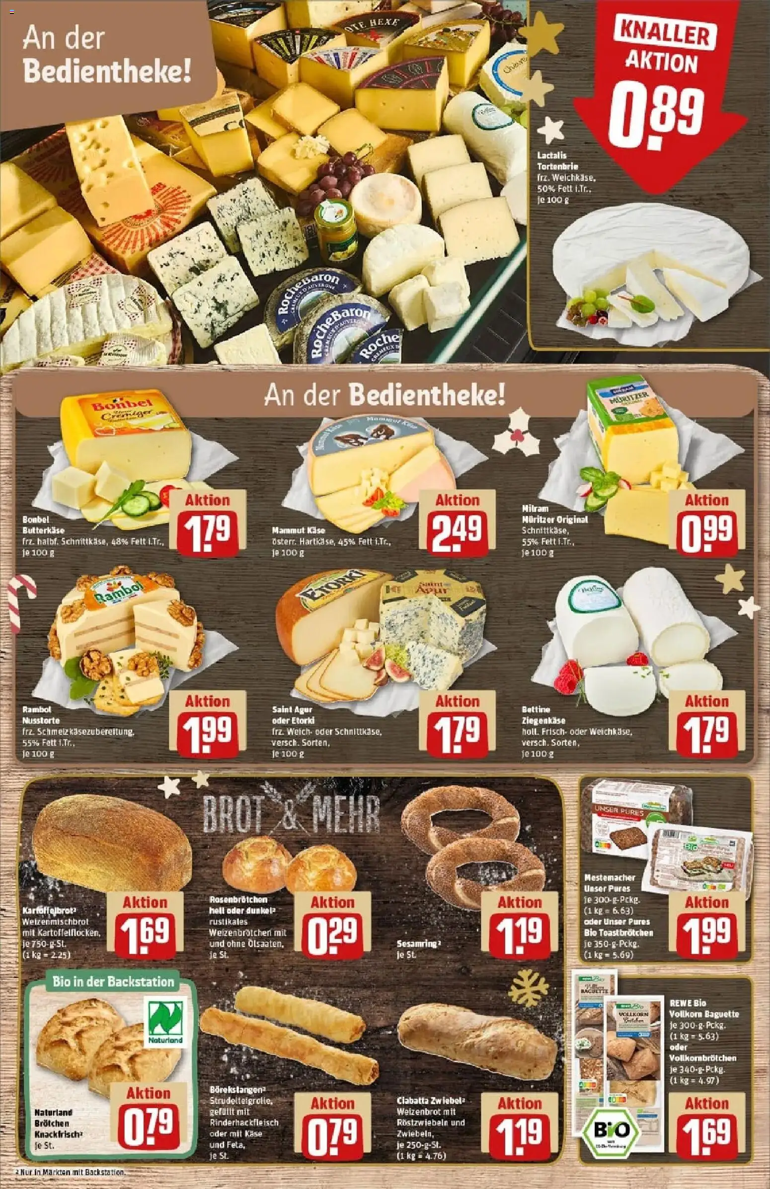 Rewe prospekt Hamburg 50 (Altona)	 – gültig ab 23.11.2025 | Seite: 13 | Produkte: Käse, Toast, Milram, Brot