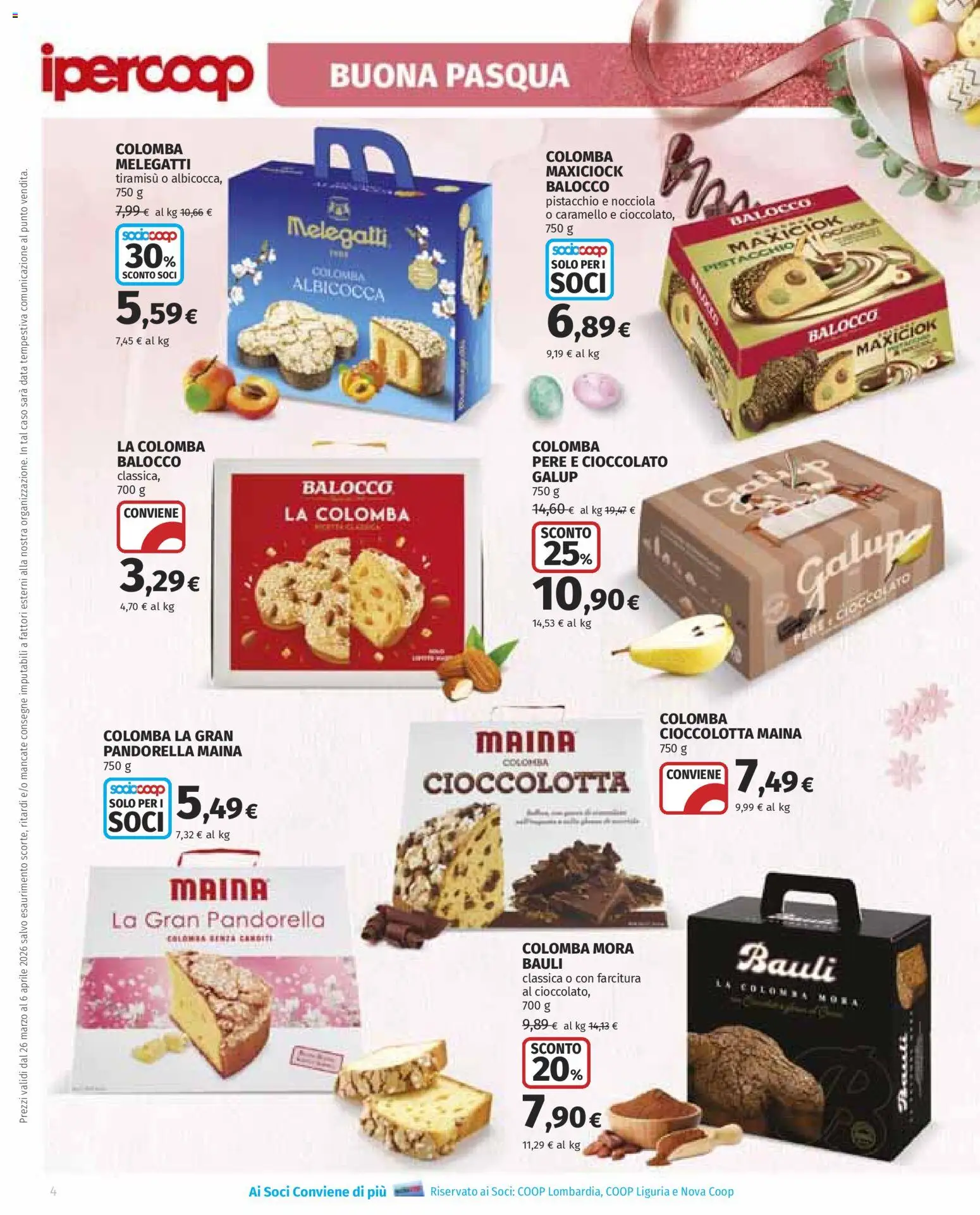 Volantino Ipercoop del 26.03.2026 | Pagina: 4 | Prodotti: Cioccolato, Data
