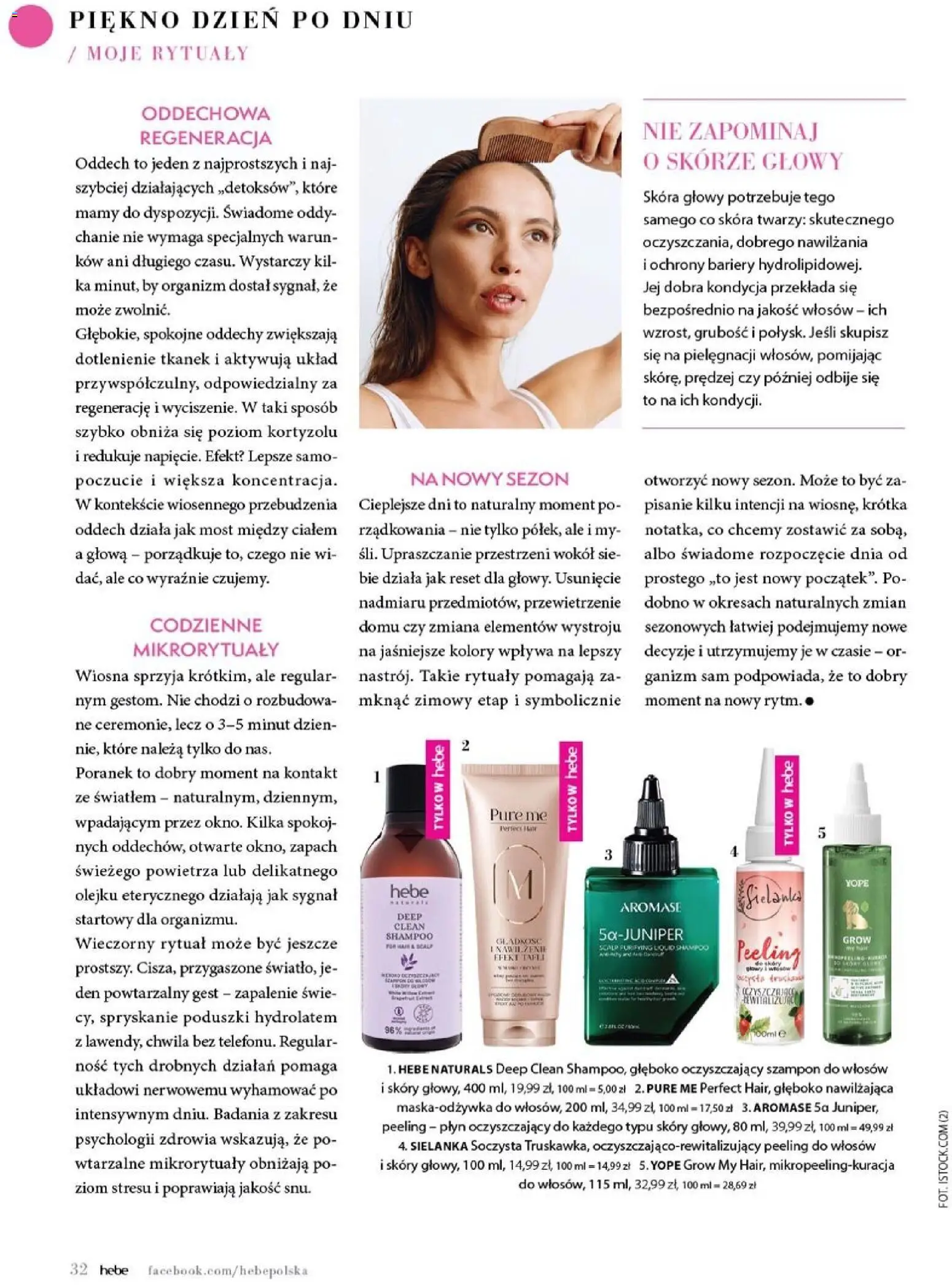 Hebe gazetka - Magazyn od 01.03.2026 | Strona: 32 | Produkty: Zapach, Szampon, Peeling, Peeling do włosów